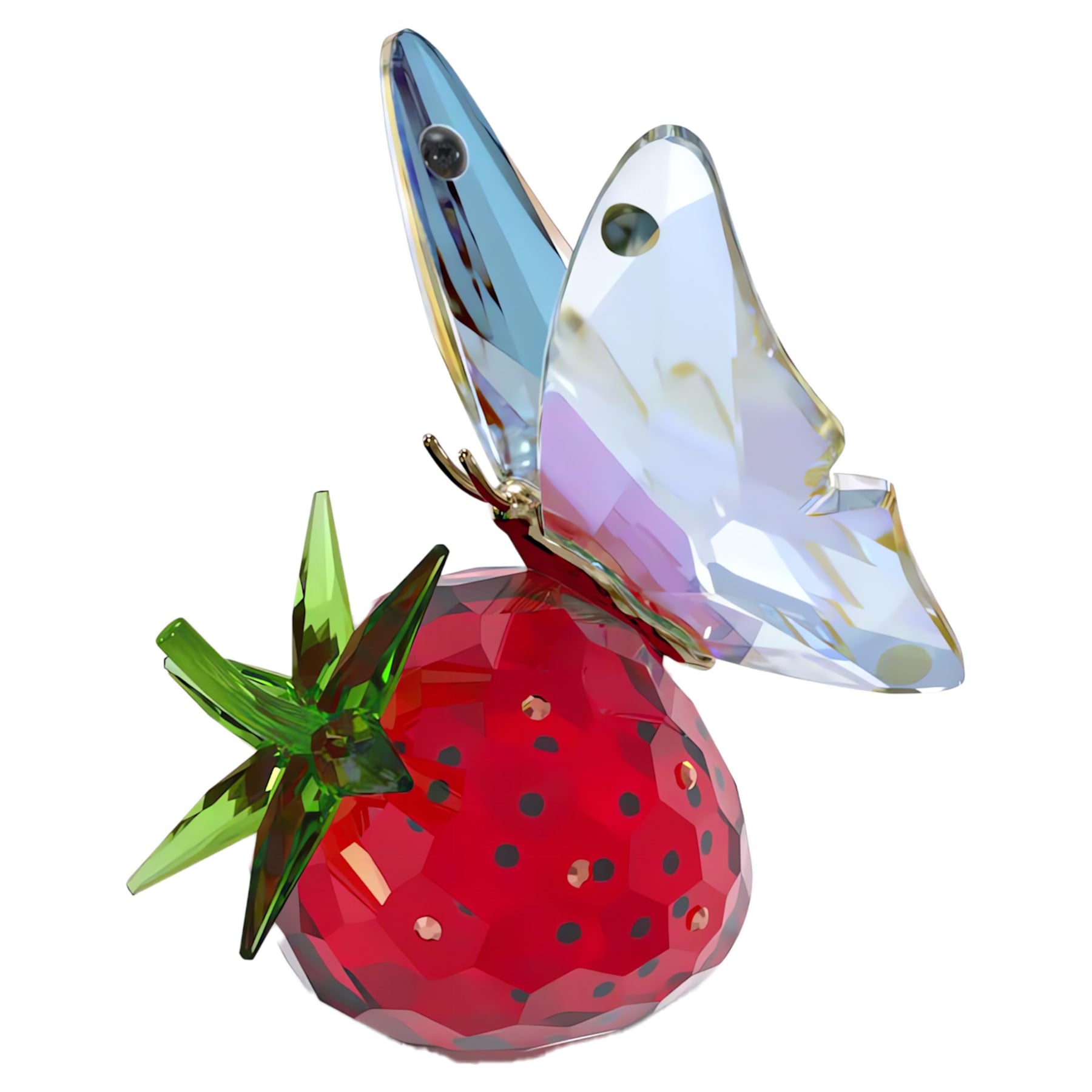 Idyllia - Schmetterling und Erdbeere - Figur - Swarovski