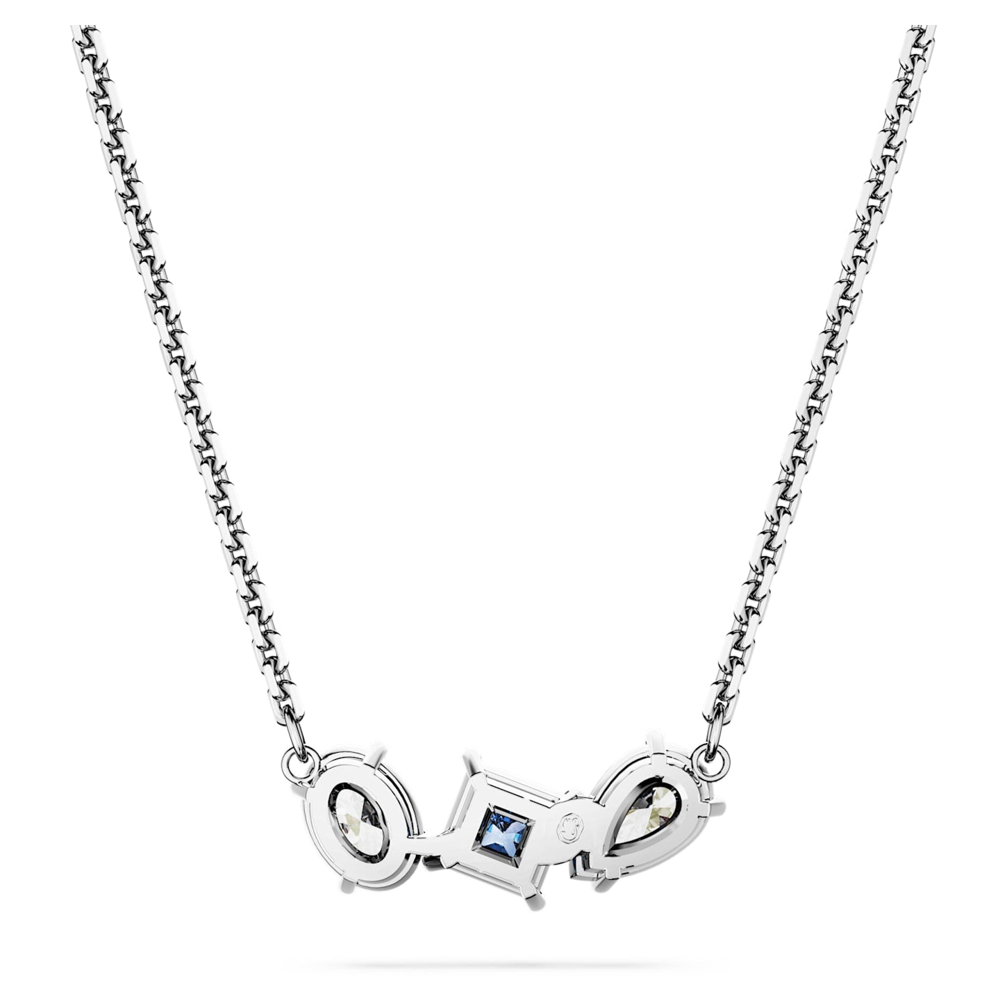 Mesmera - Silver Blue - Necklace - Swarovski