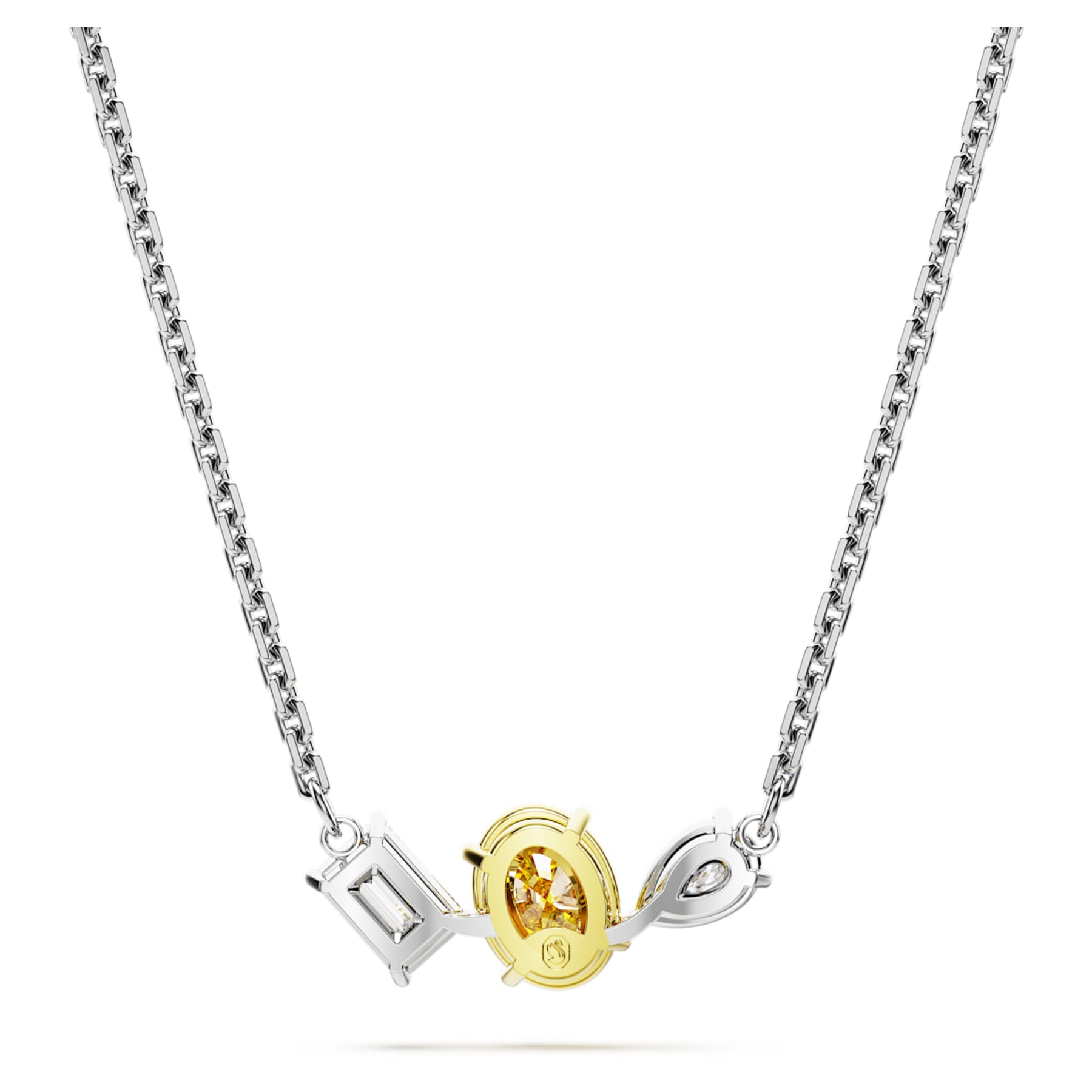 Mesmera - Yellow Silver - Necklace - Swarovski