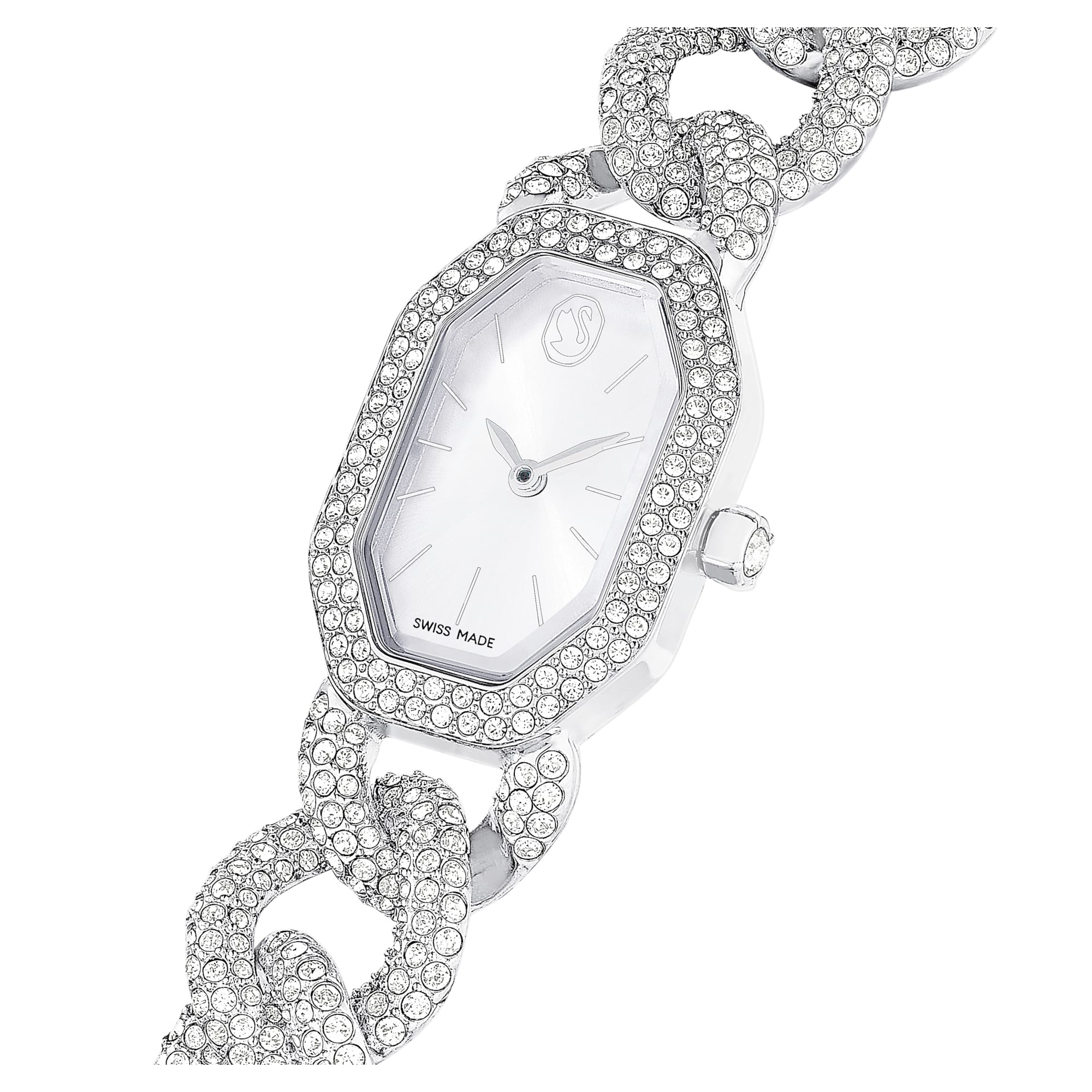 Dextera - White Silver - Watch - Swarovski