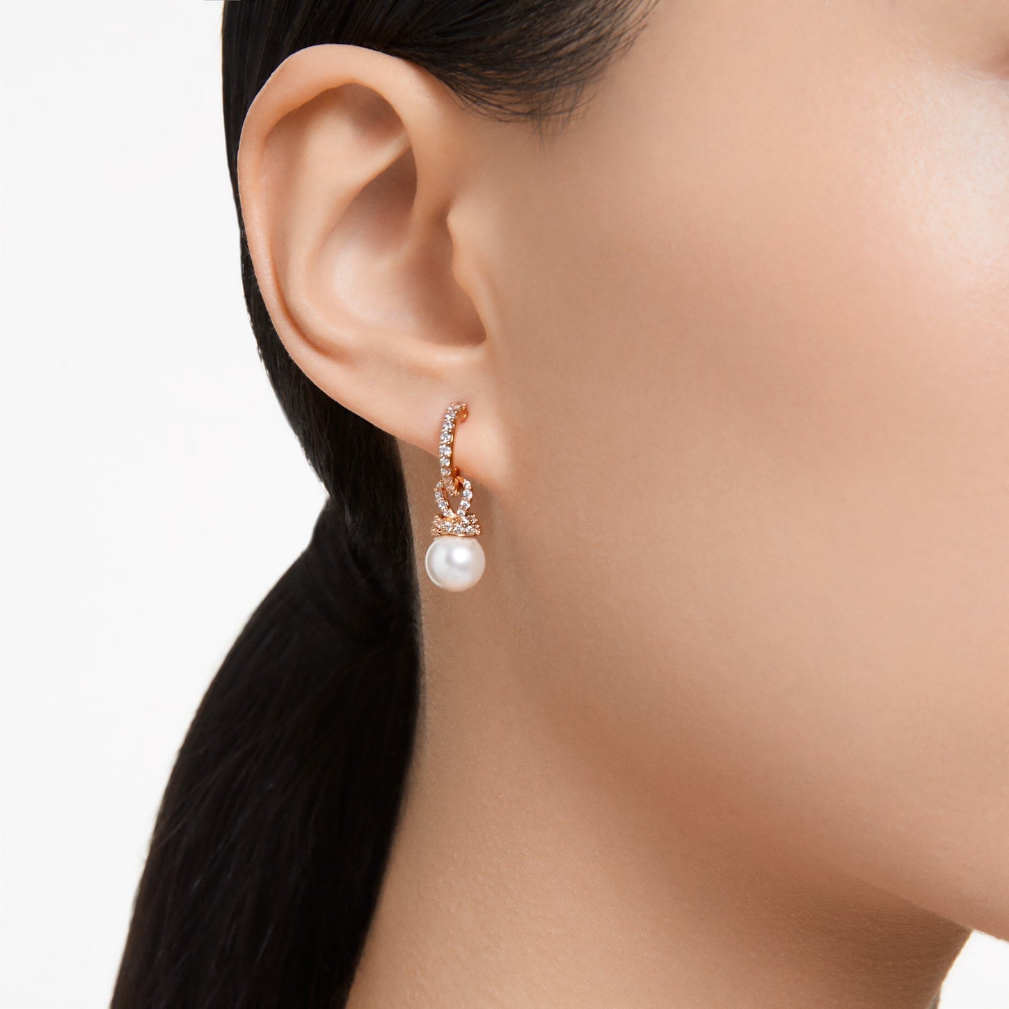 Originally - White Rose Gold - Earrings - Swarovski