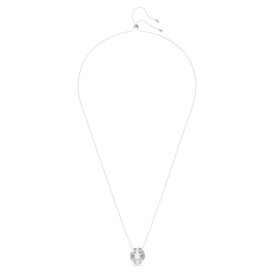 Mesmera - White Silver - Large - Necklace - Swarovski