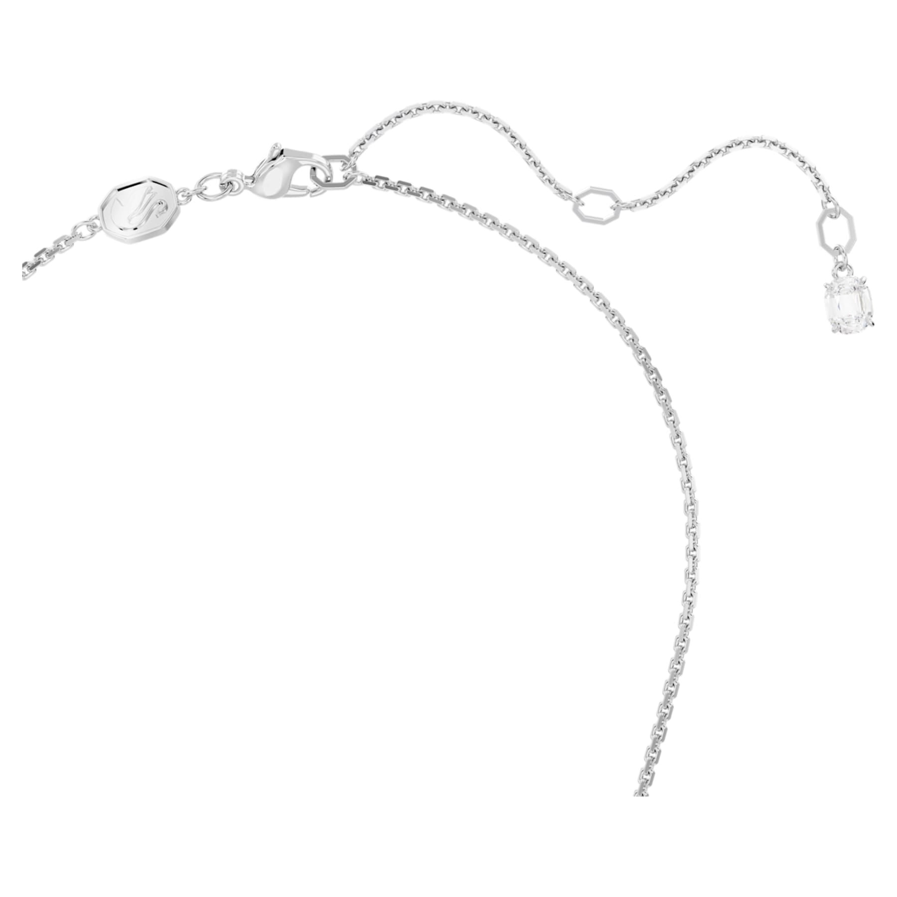 Mesmera - White Silver - Necklace - Swarovski
