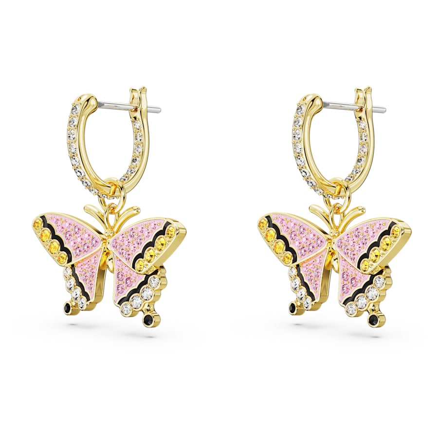 Idyllia - Butterfly - Multicolored Gold - Earrings - Swarovski