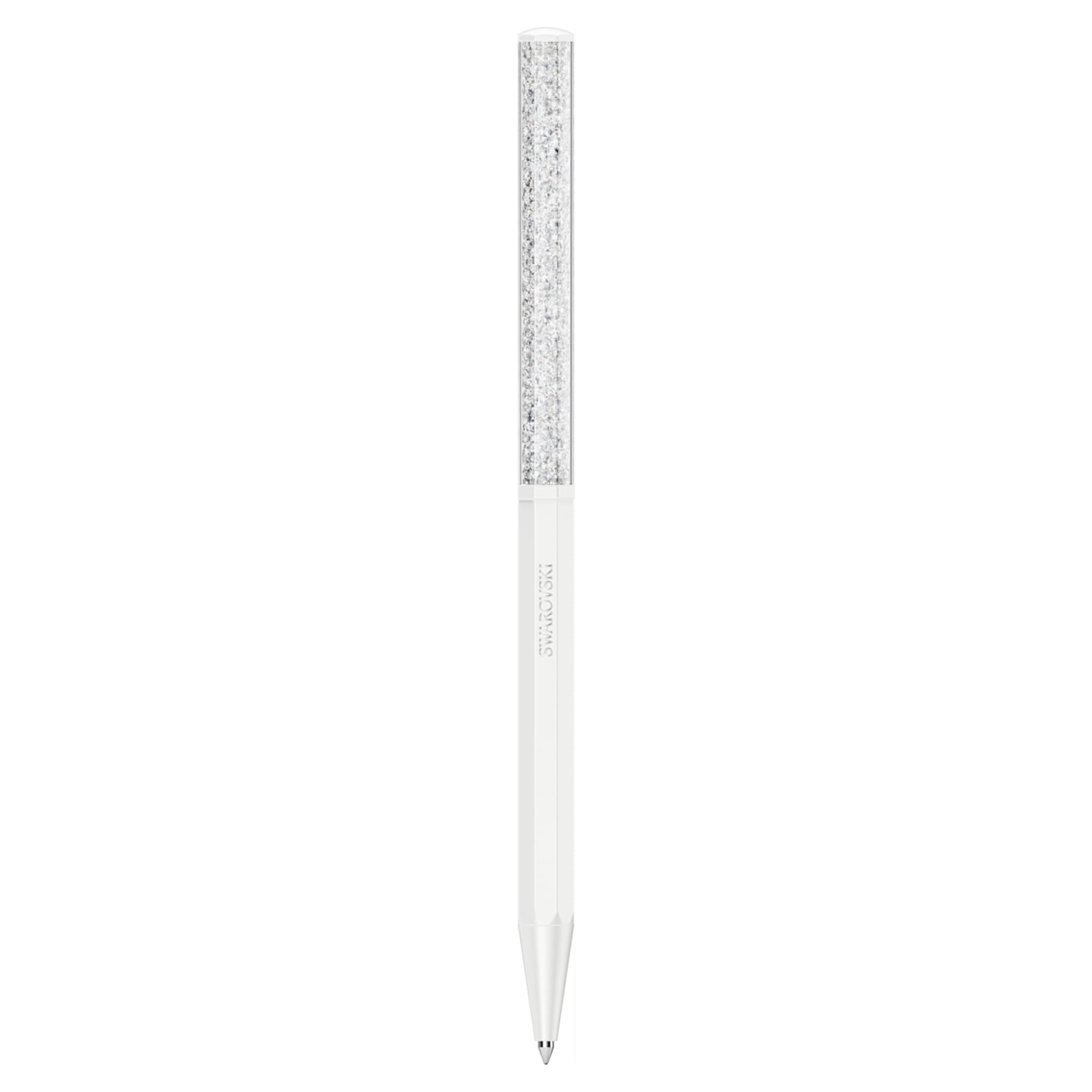 Kristallin – Achteckig – Weiß – Kugelschreiber – Swarovski
