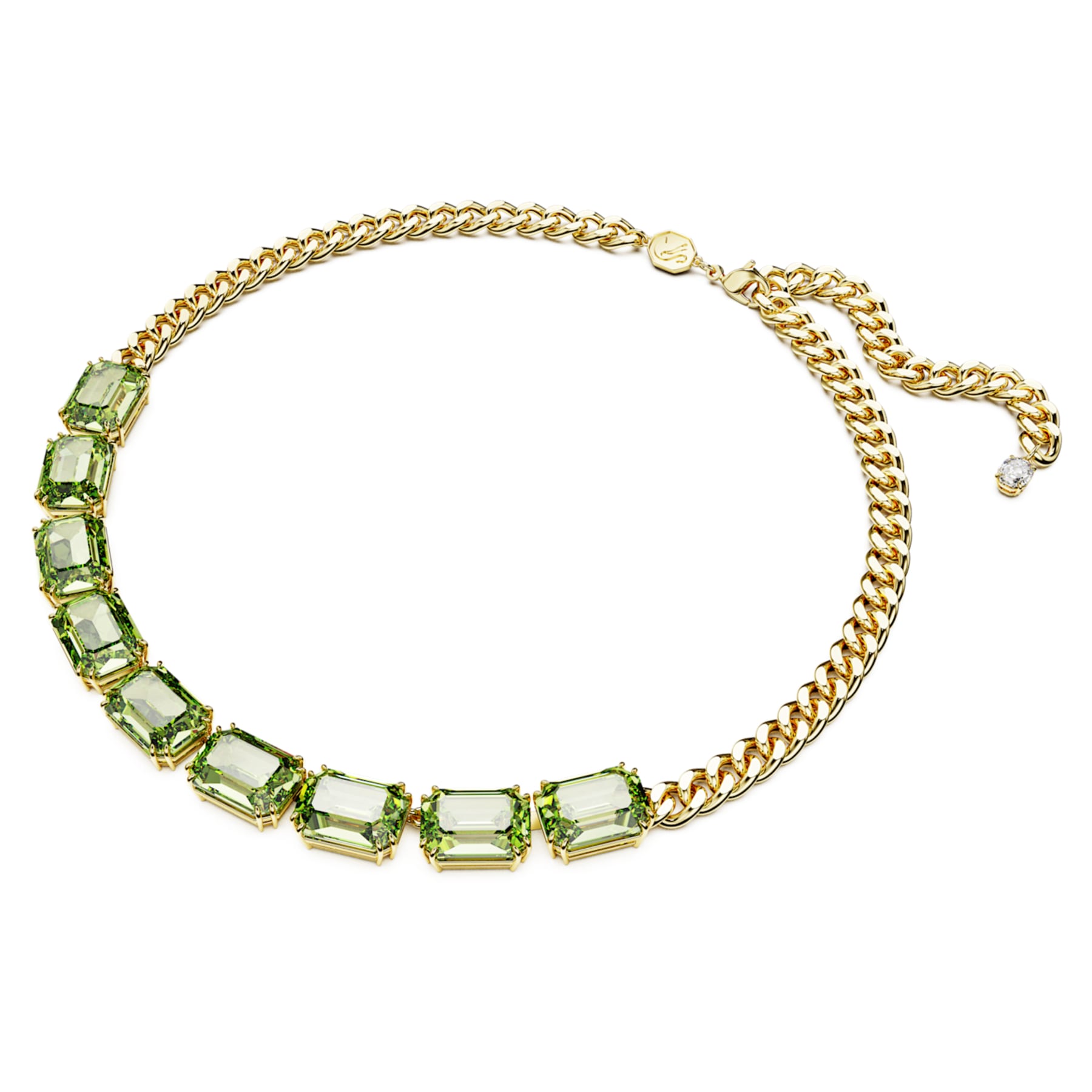 Millenia - Golden Green - Necklace - Swarovski