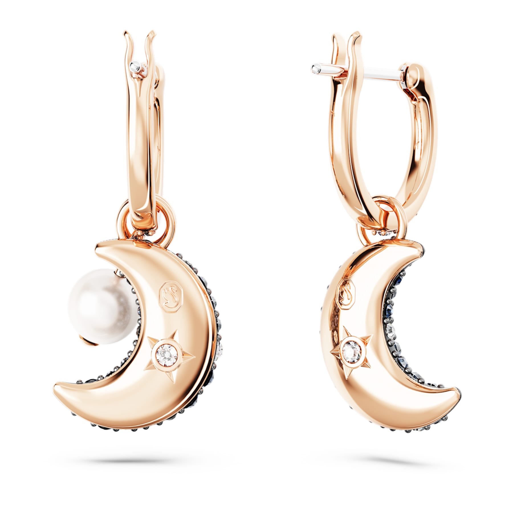 Luna - Multicolor Rose Gold - Earrings - Swarovski