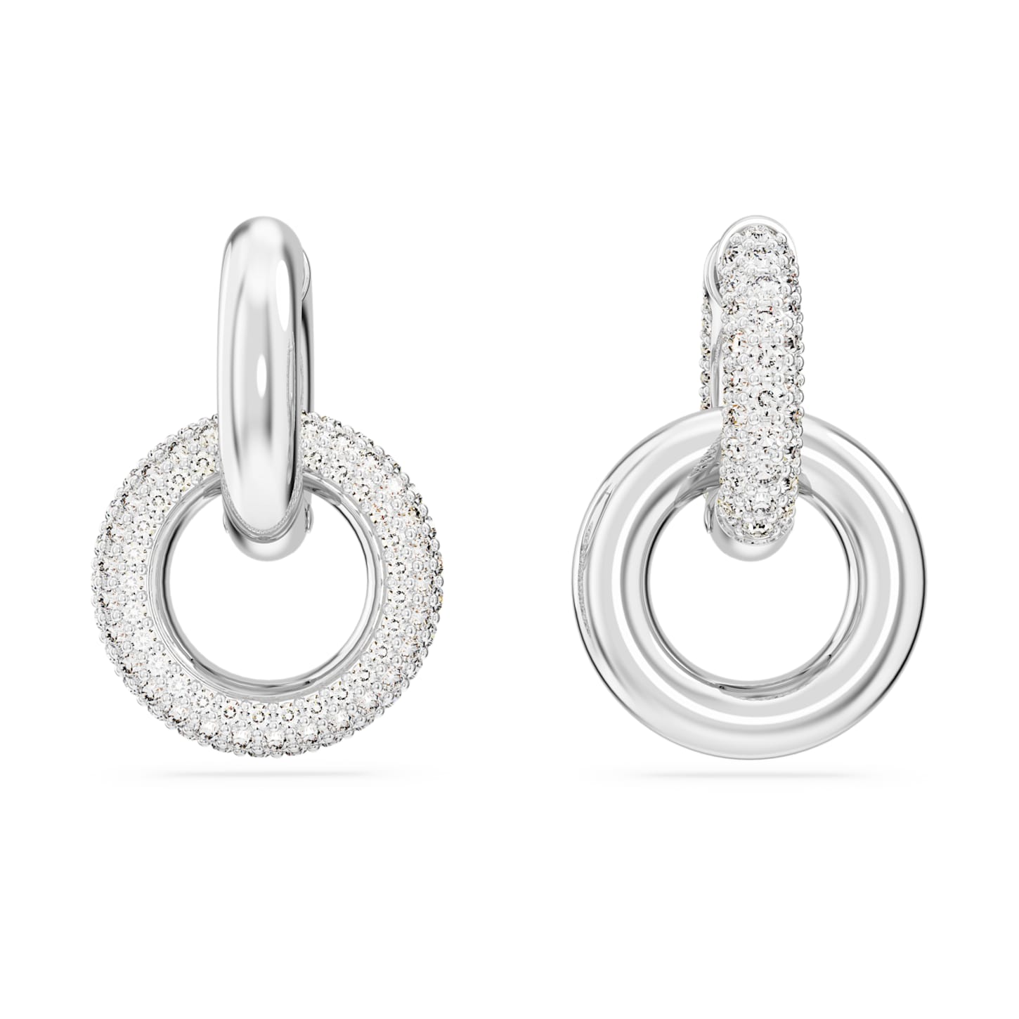 Dextera - White Silver - Earrings - Swarovski