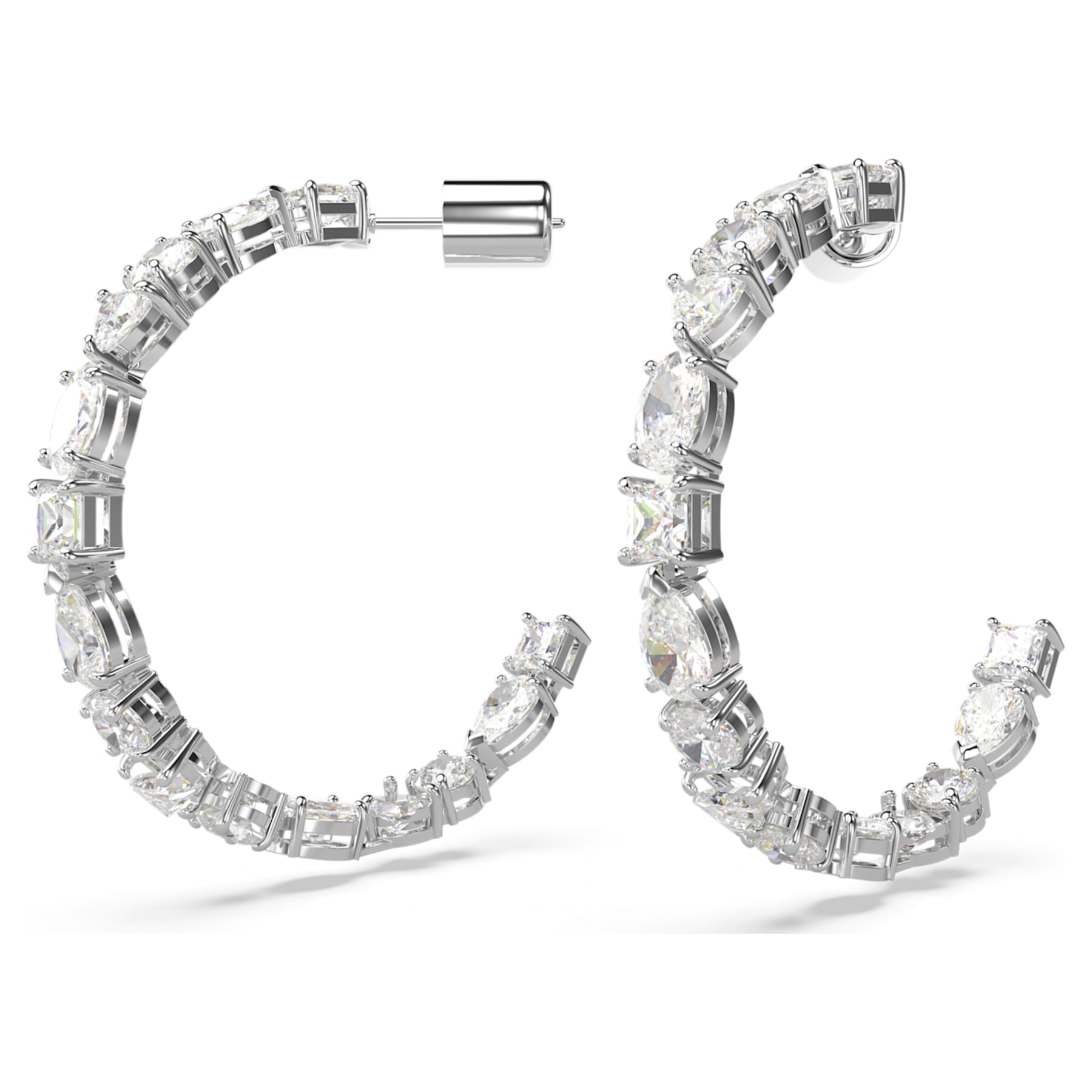 Mesmera - White Silver - Earrings - Swarovski