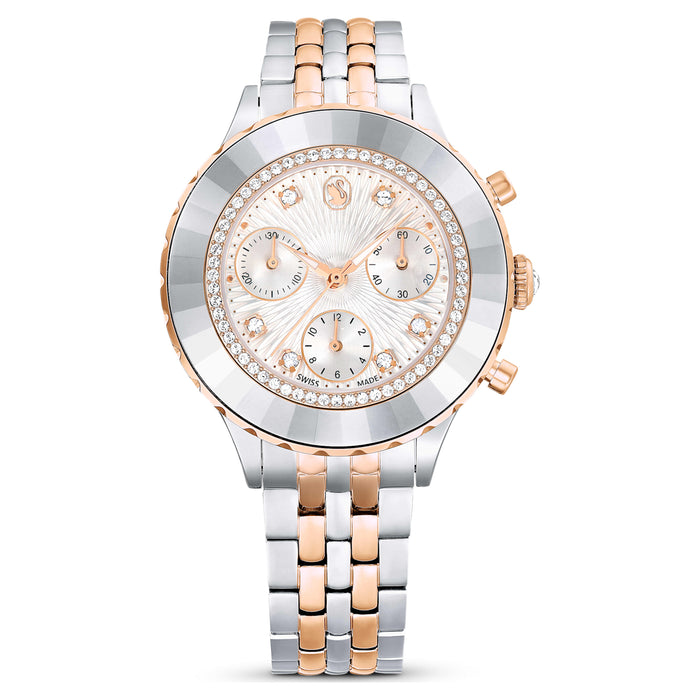Octea Chrono női karóra fém rózsa arany - Swarovski