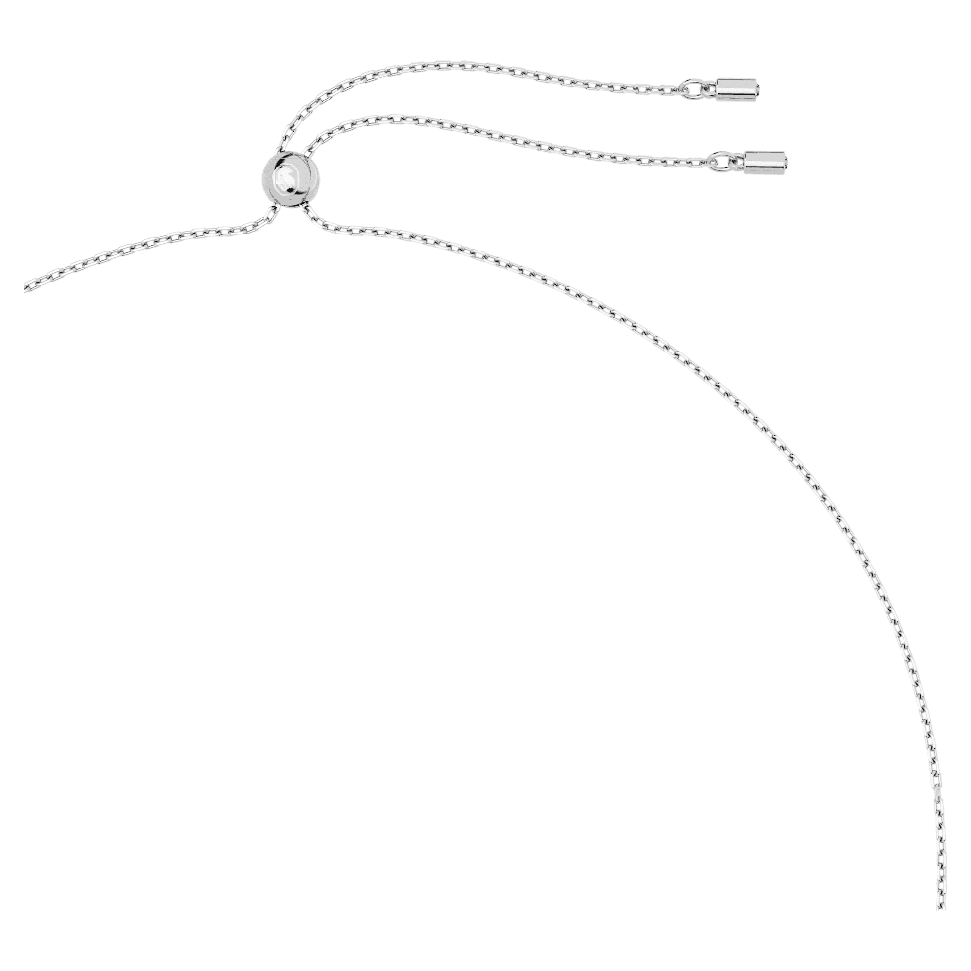 Luna - Silver White - Long Necklace - Swarovski