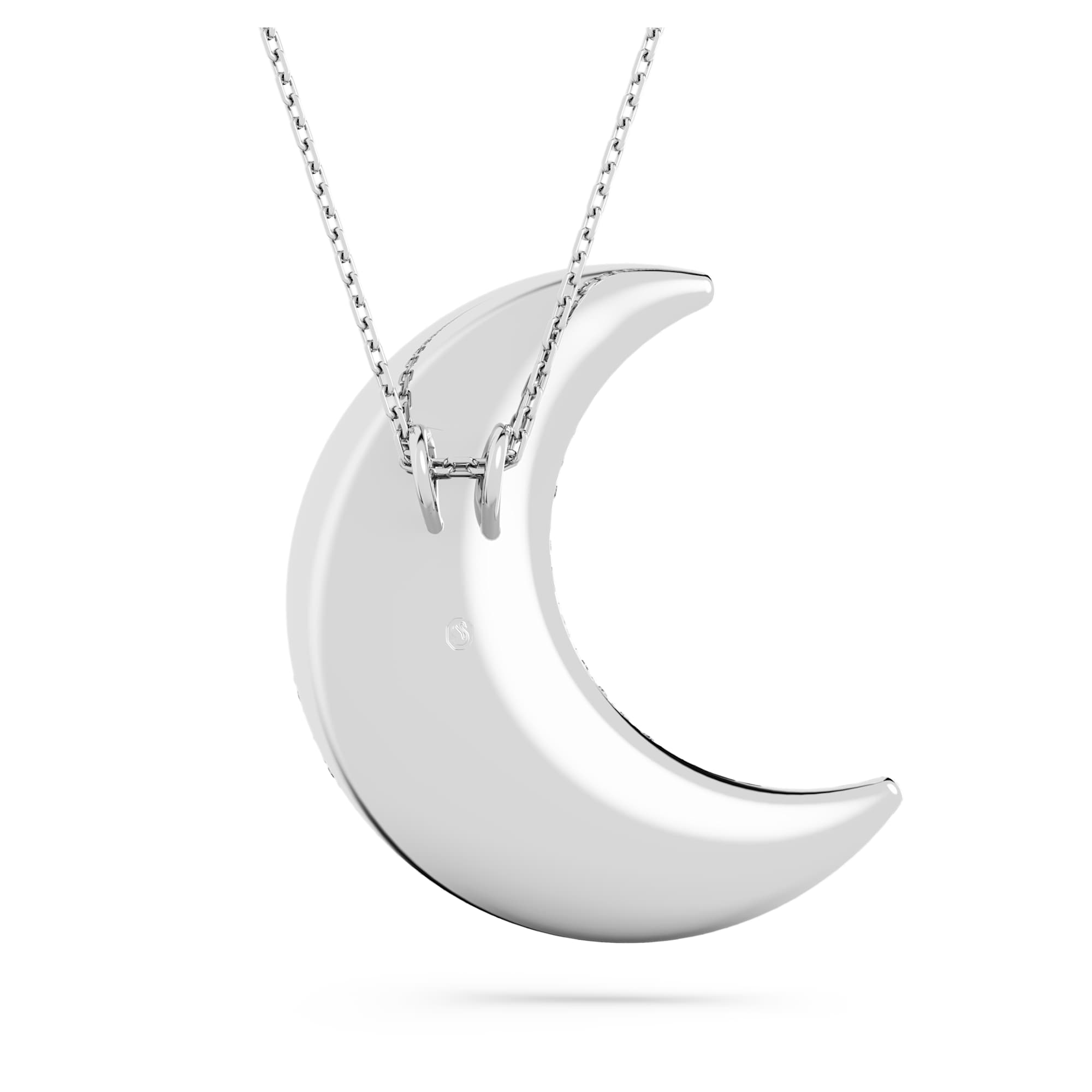 Luna - Silver White - Long Necklace - Swarovski