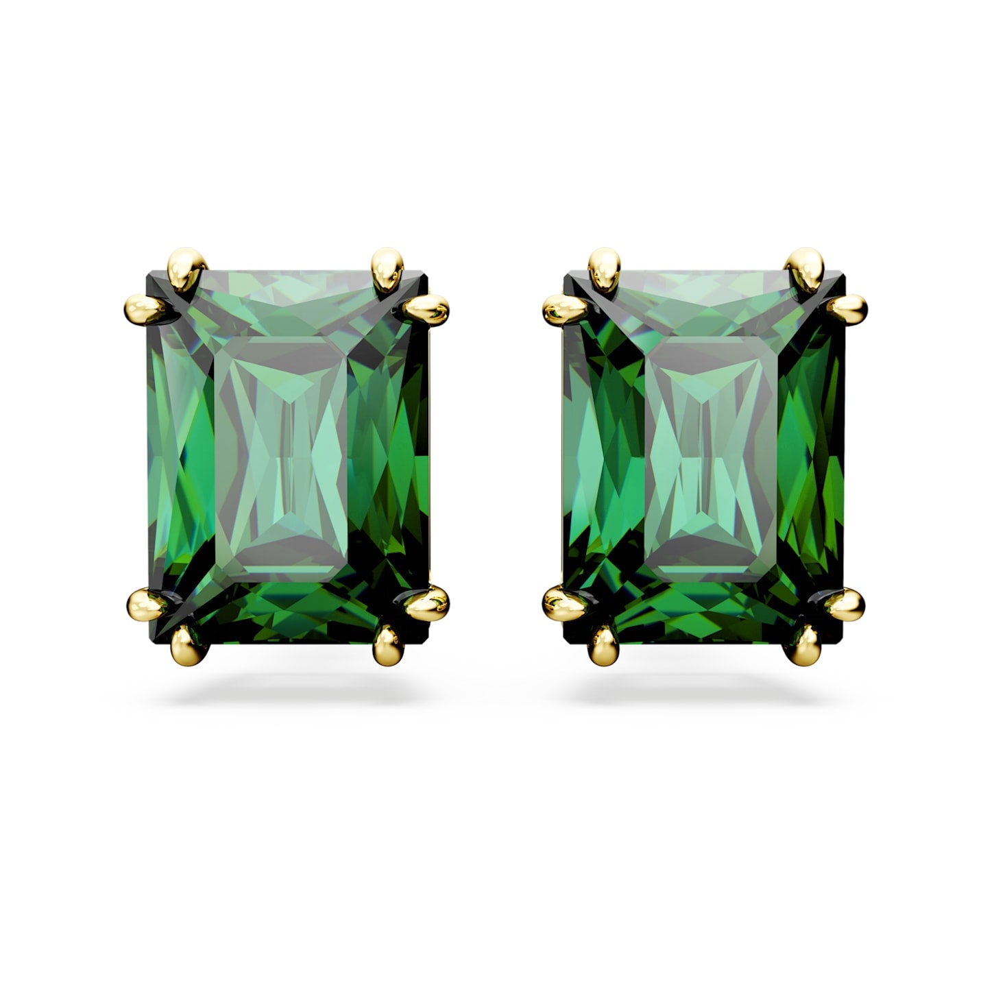 Matrix - Golden Green - Earrings - Swarovski