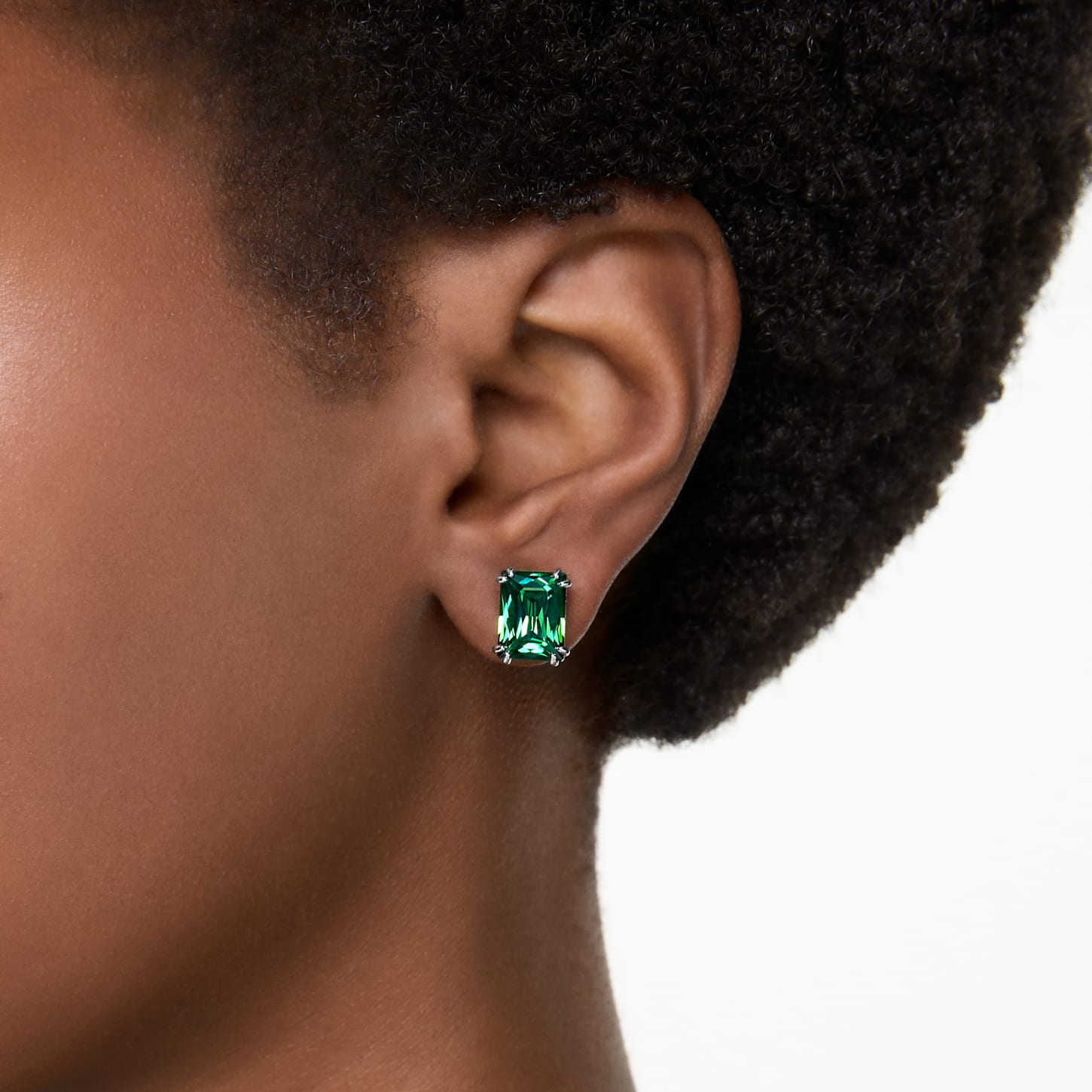 Matrix - Golden Green - Earrings - Swarovski