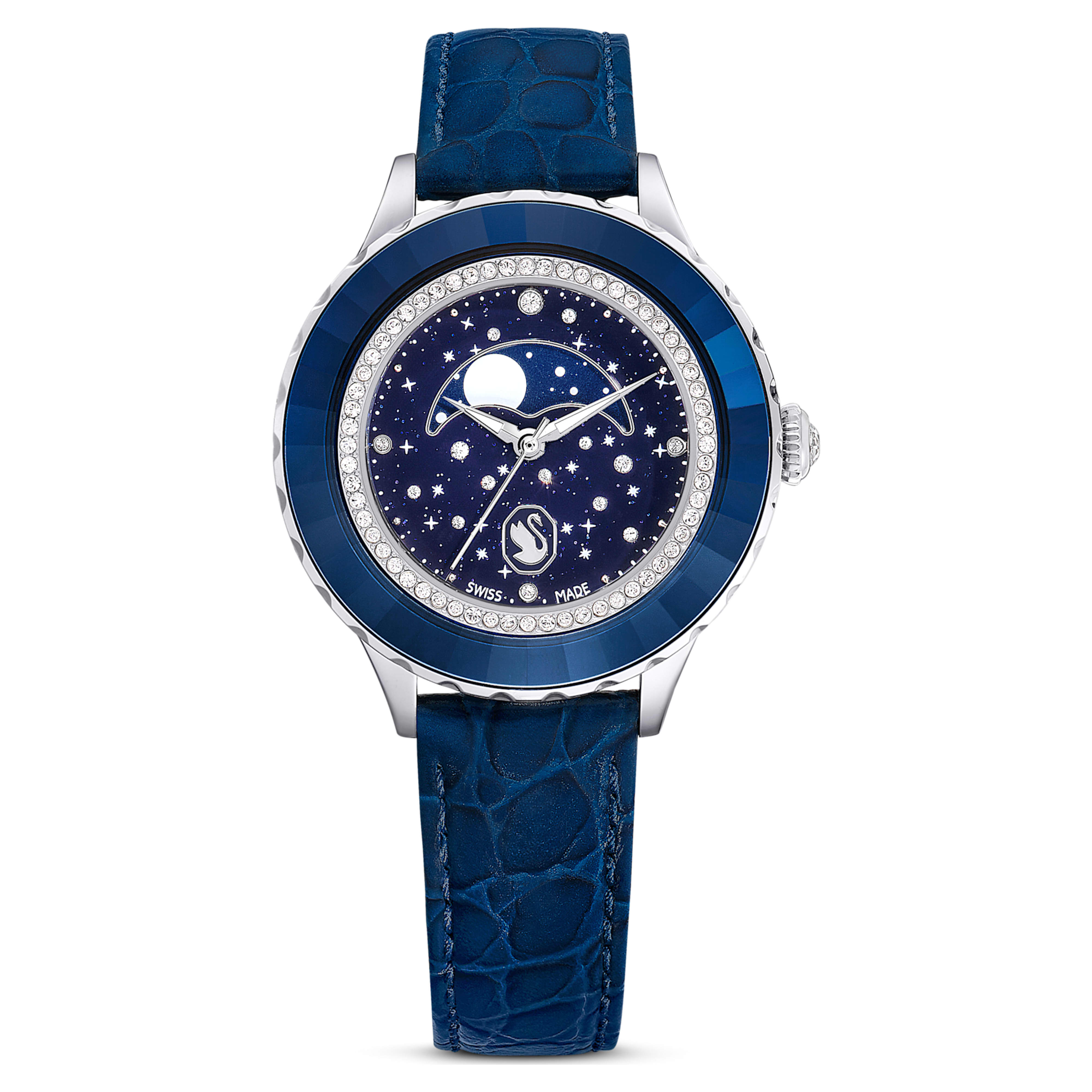 Octea Moon Women's Watch Blue Leather – Swarovski