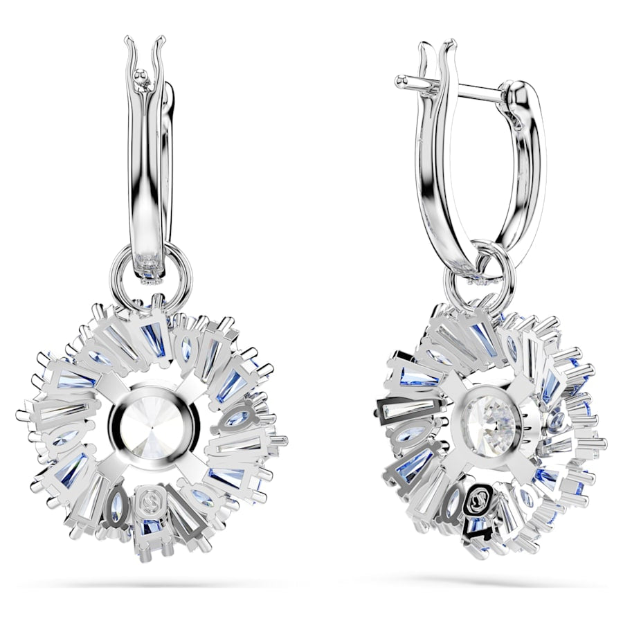 Idyllia - Flower - Silver Blue - Earrings - Swarovski