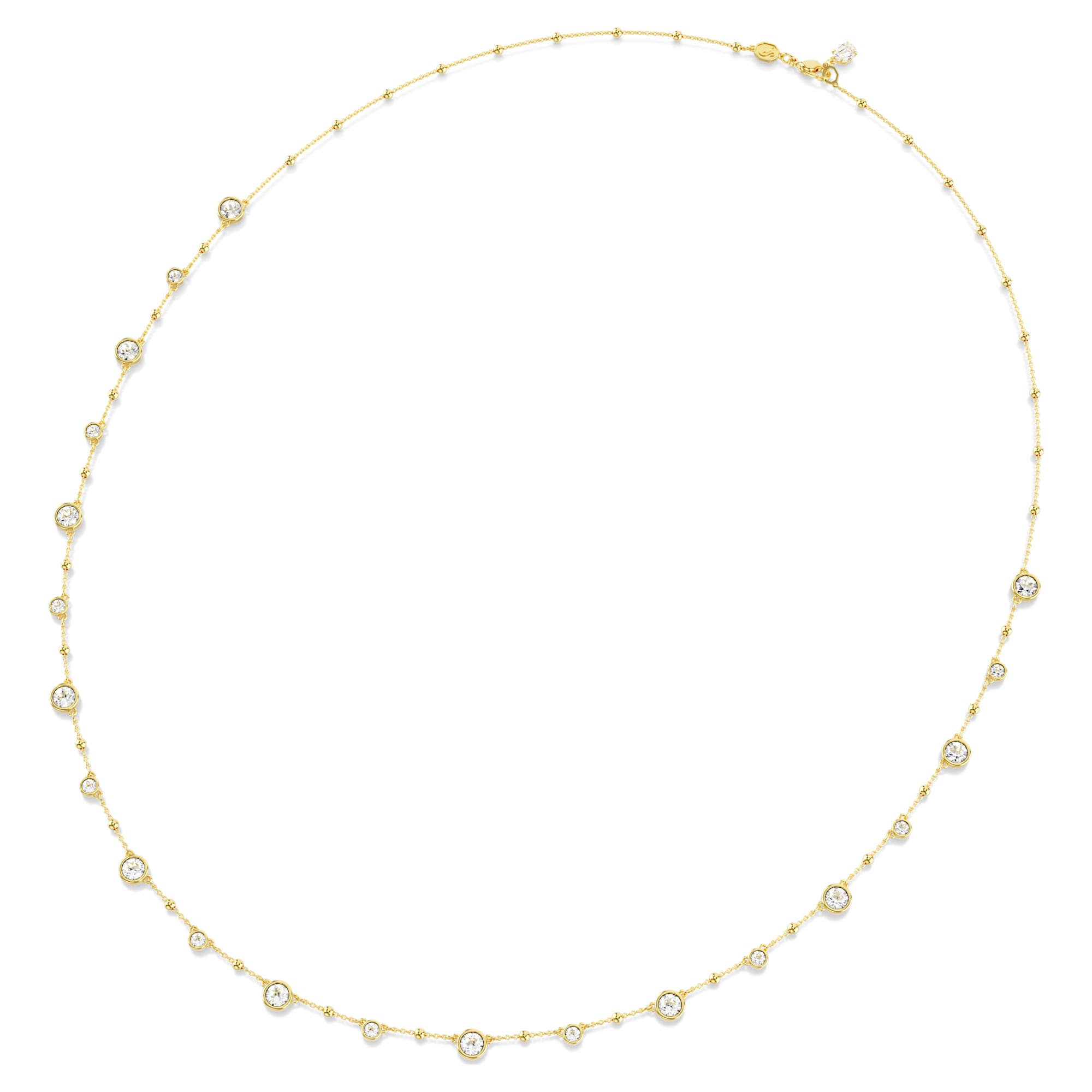 Imber - Golden White - Long Necklace - Swarovski