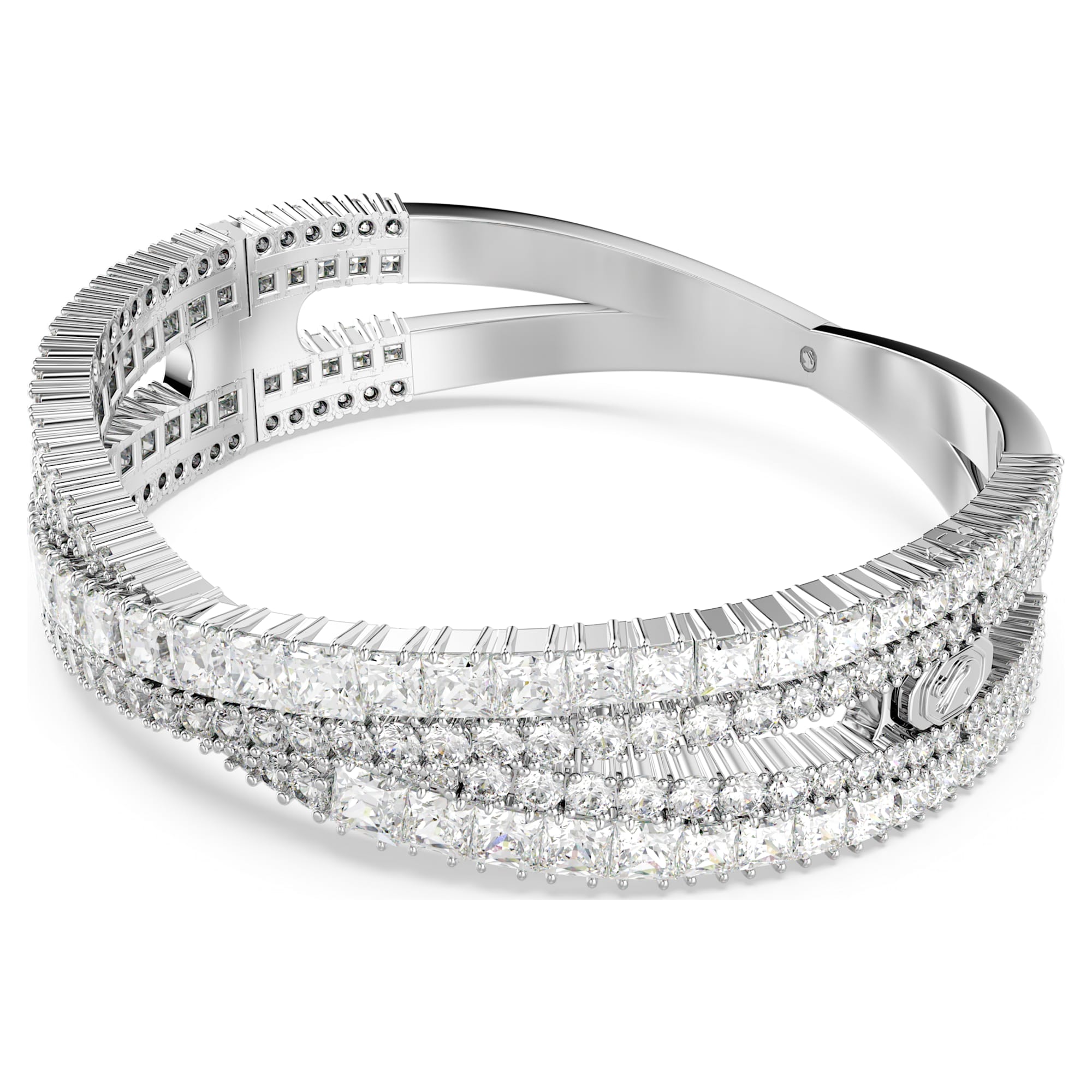 Hyperbola - Silver White - Infinite - Bangle - Swarovski