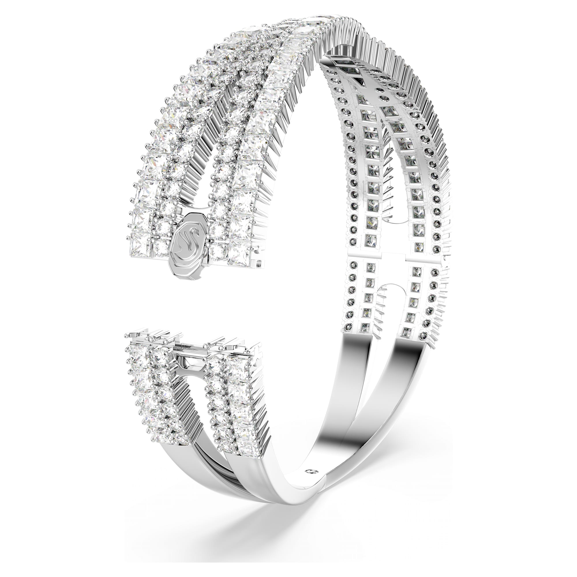 Hyperbola - Silver White - Infinite - Bangle - Swarovski