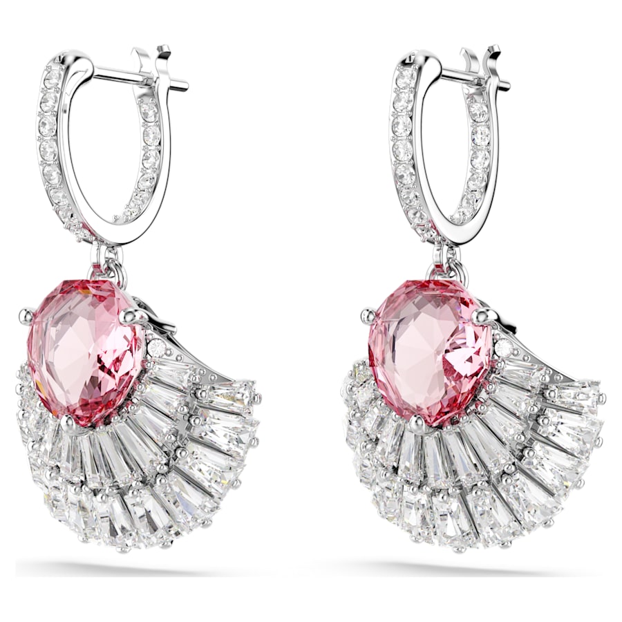 Idyllia - Shell - Silver Pink - Earrings - Swarovski