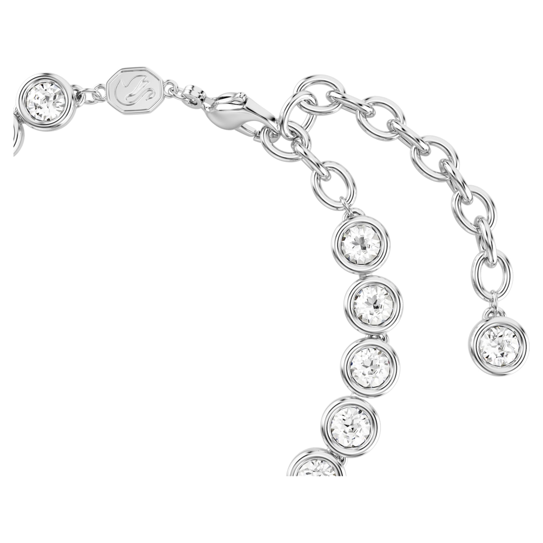 Imber - White Silver - Tennis Bracelet - Swarovski