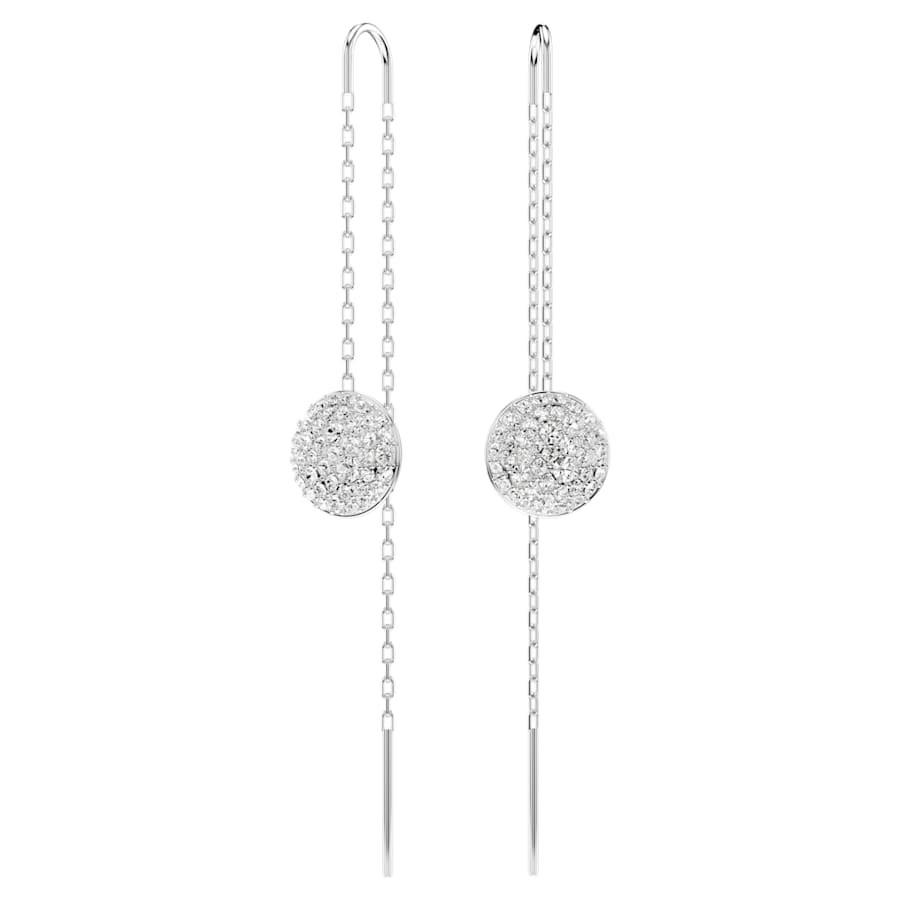 Meteora - White Silver - Earrings - Swarovski