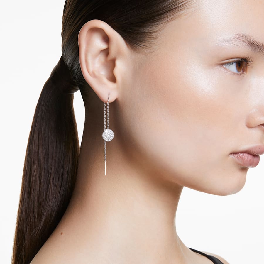 Meteora - White Silver - Earrings - Swarovski
