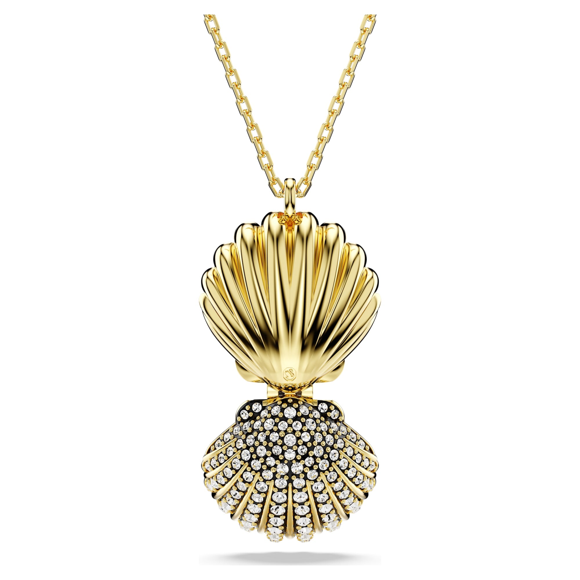 Idyllia - Shell - Golden White - Necklace - Swarovski