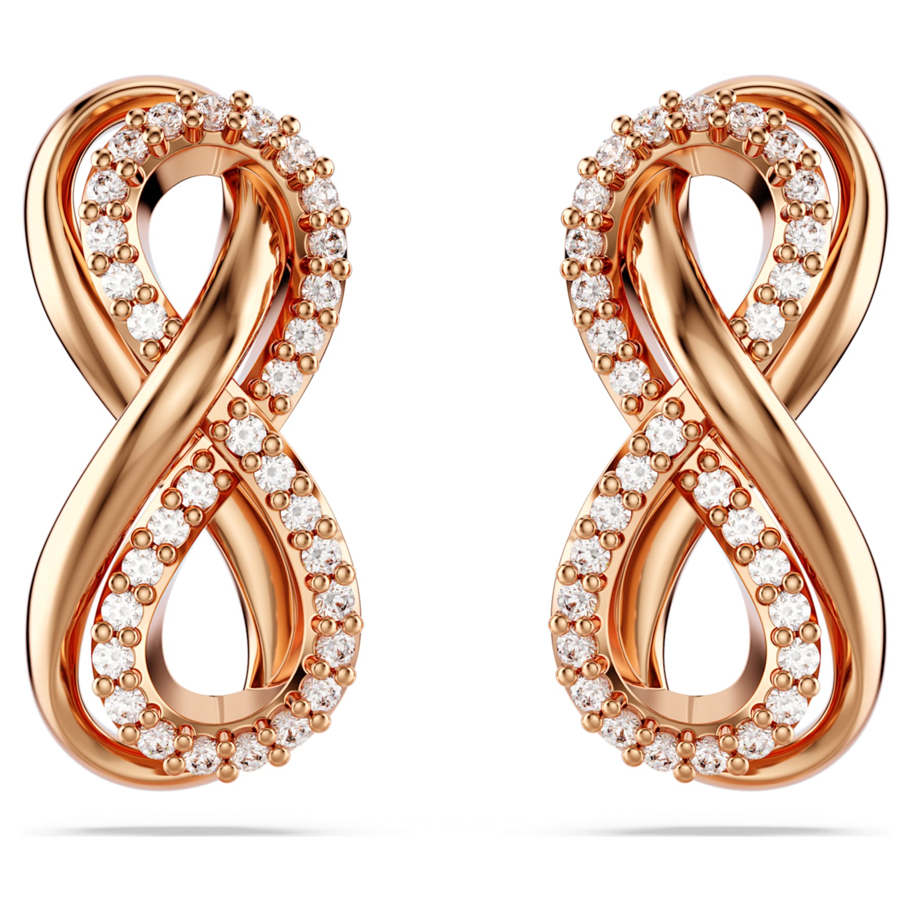 Hyperbola - White Rosé - Infini - Earrings - Swarovski
