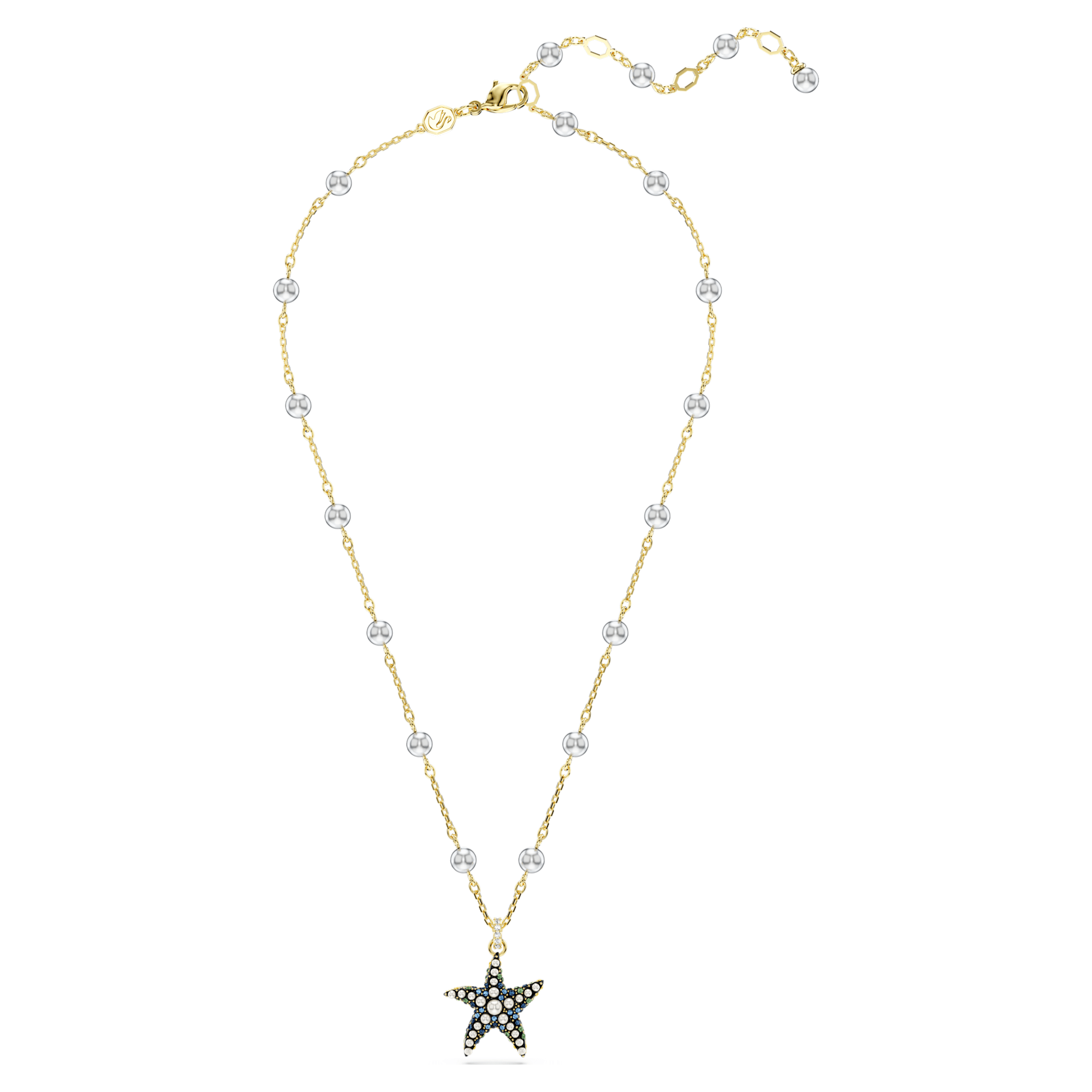 Idyllia - Starfish - Multicolored Gold - Pendant - Swarovski