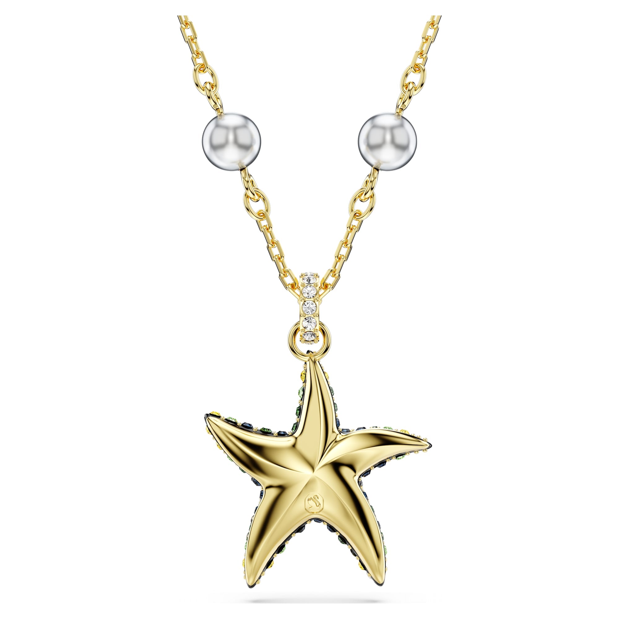 Idyllia - Starfish - Multicolored Gold - Pendant - Swarovski