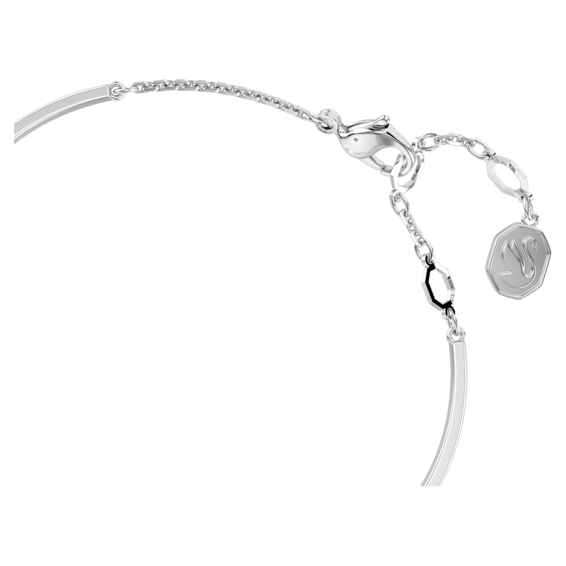 Hyperbola - White Silver - Heart - Bracelet - Swarovski