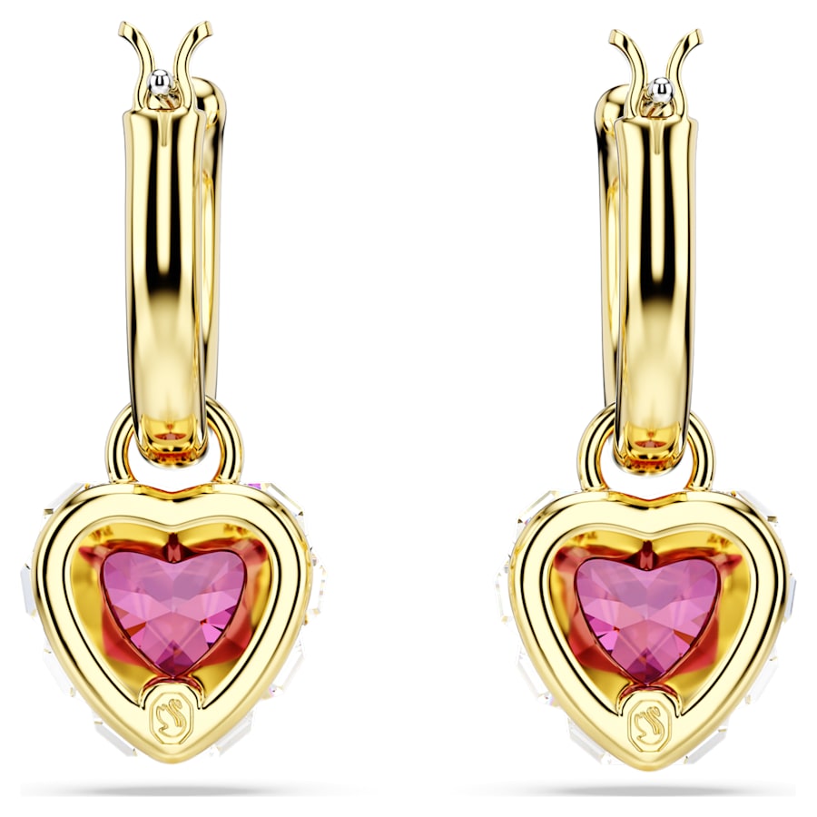 Stilla - Red Gold - Heart - Earrings - Swarovski