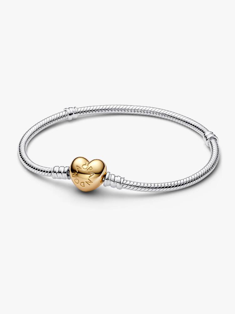 Pandora náramek - Snake Mesh Heart Spona