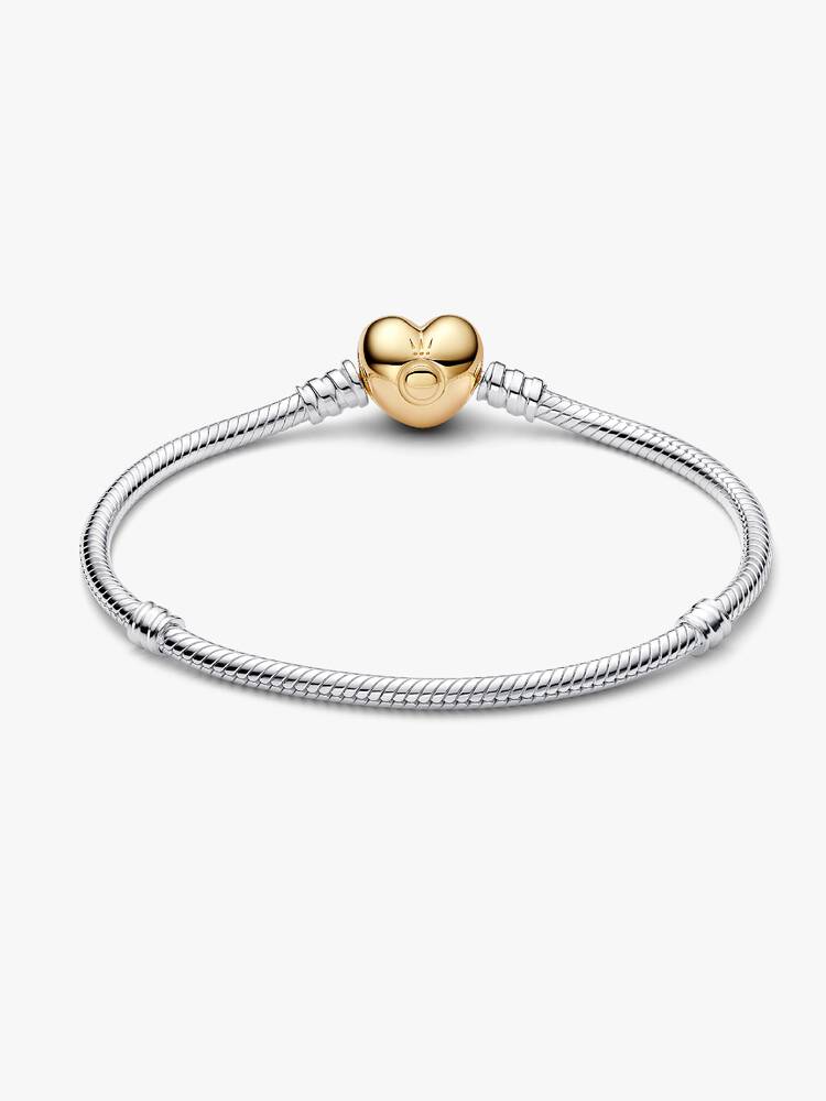 Pandora náramek - Snake Mesh Heart Spona