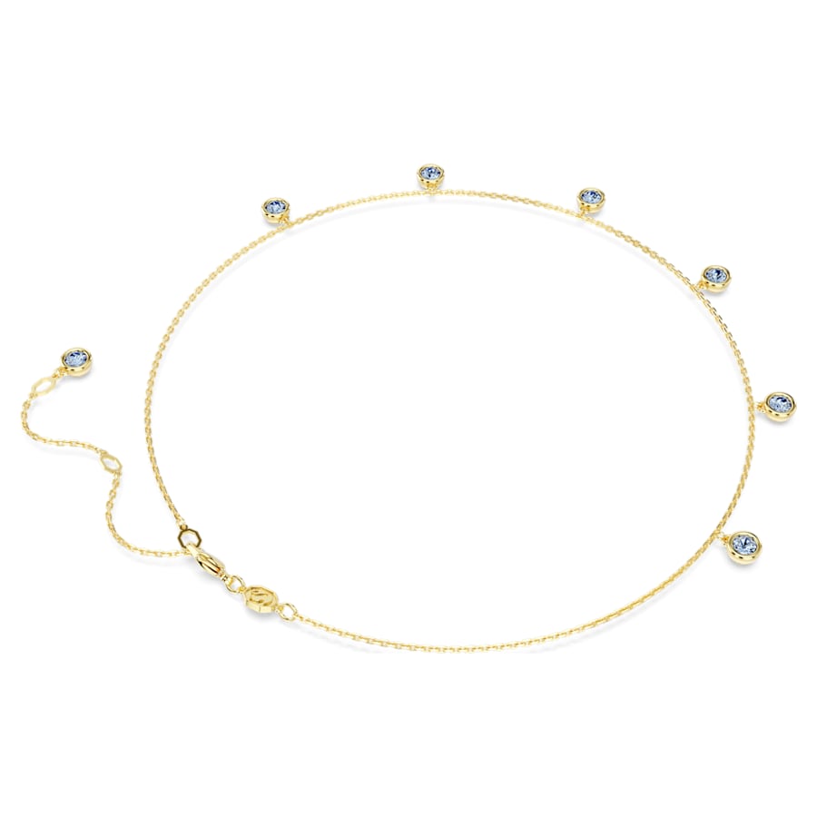 Imber - Light Blue Gold - Necklace - Swarovski