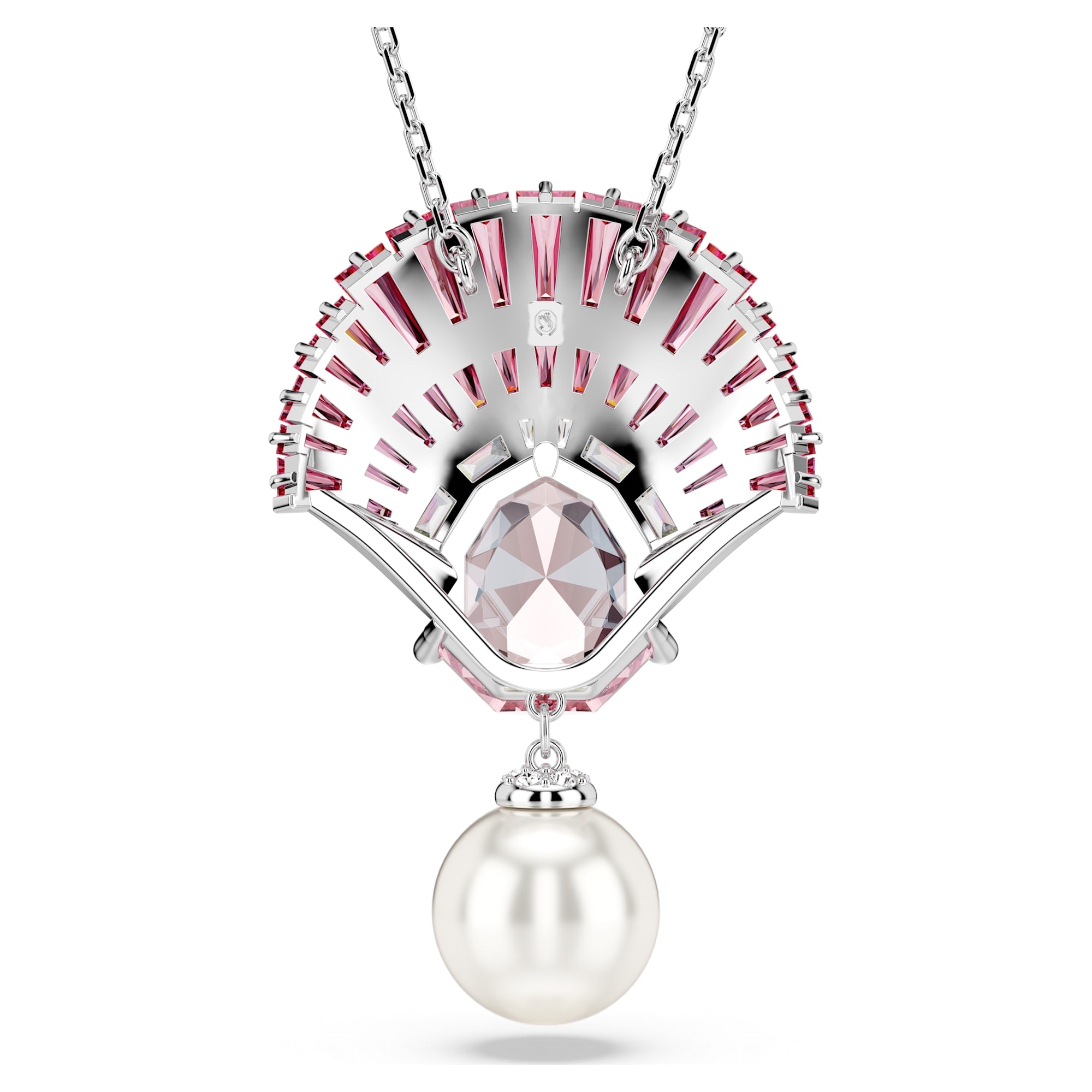 Idyllia - Shell - Silver Pink - Pendant - Swarovski