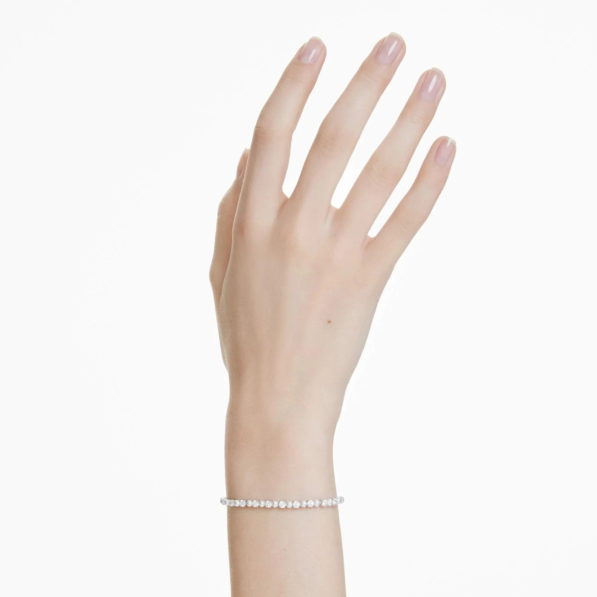 Matrix - Weißes Silber - Armband - Swarovski Ansicht 2
