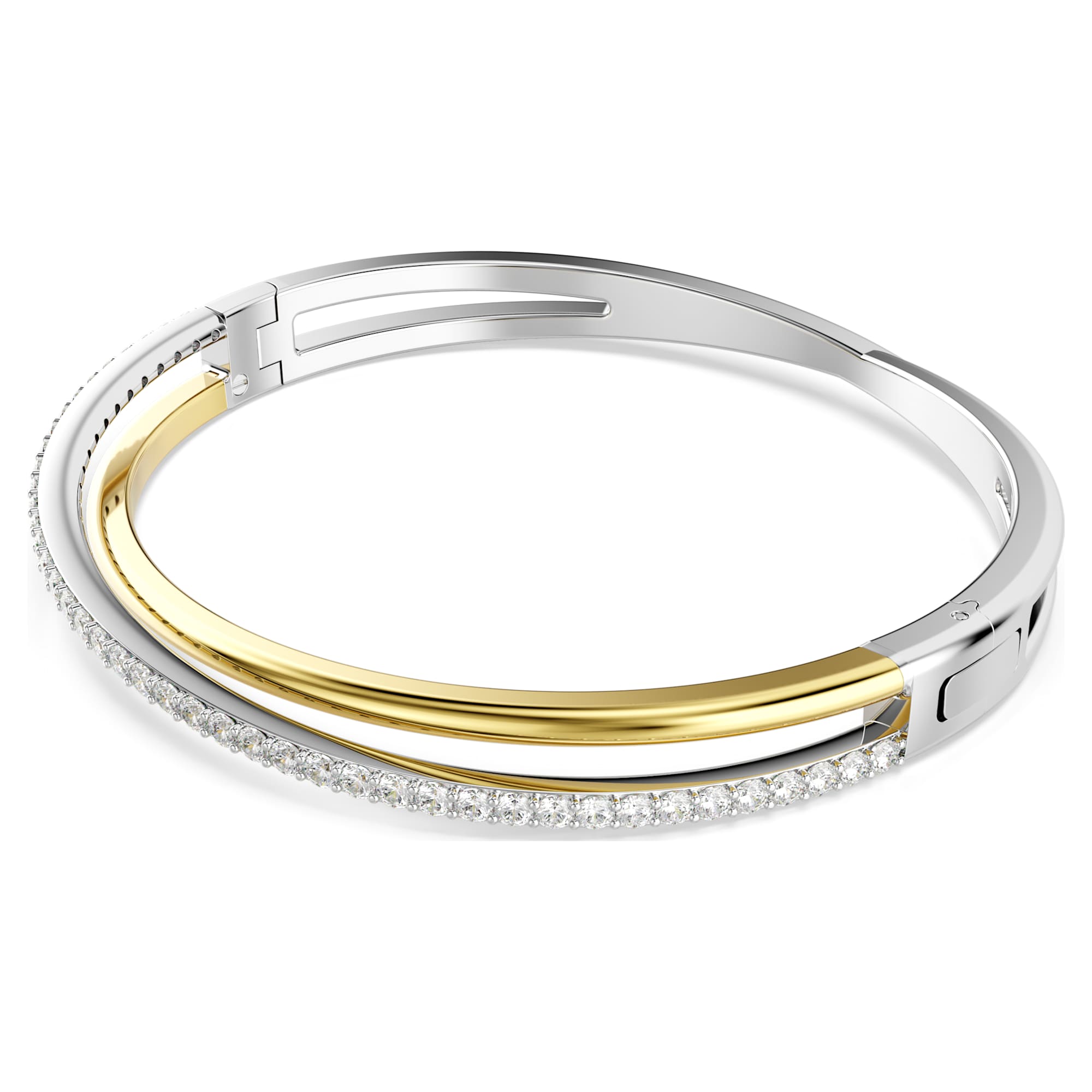 Hyperbola - White Mix - Bangle - Swarovski