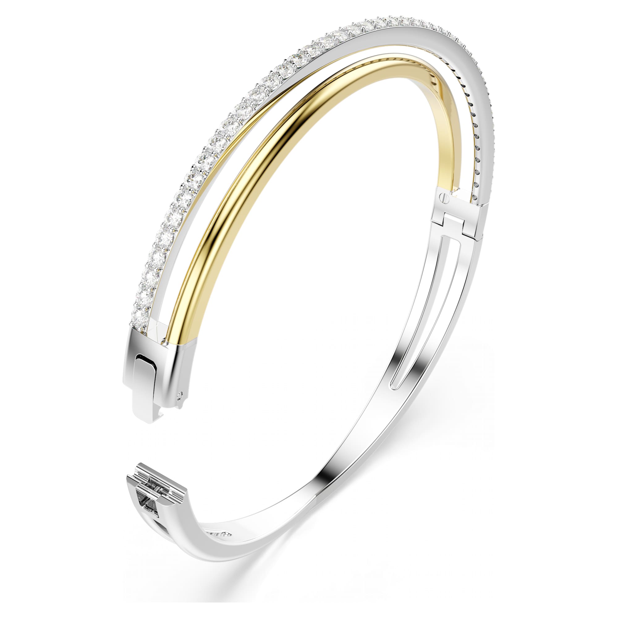 Hyperbola - White Mix - Bangle - Swarovski