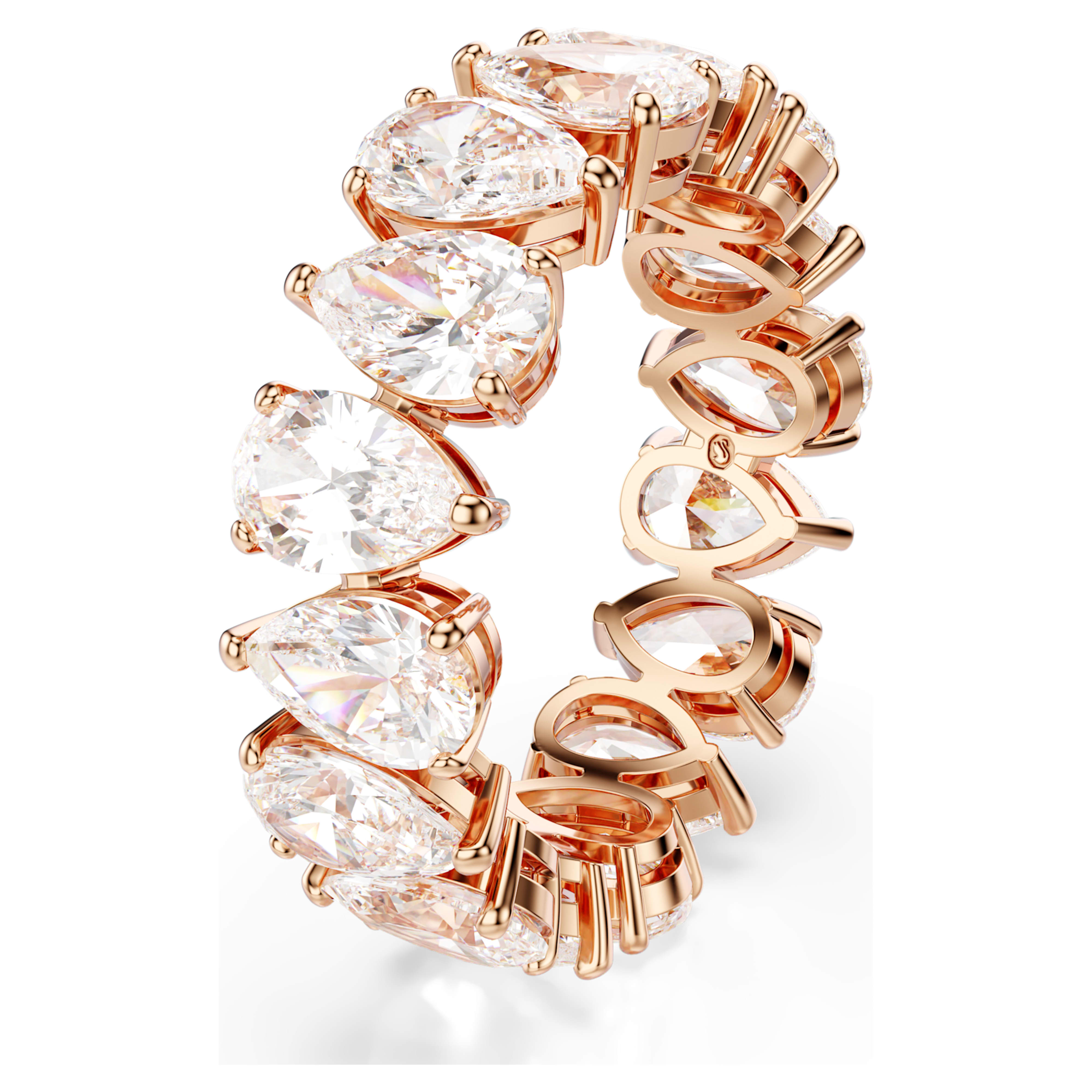 Matrix Vittore Women's Ring White Pear Rose Gold – Swarovski