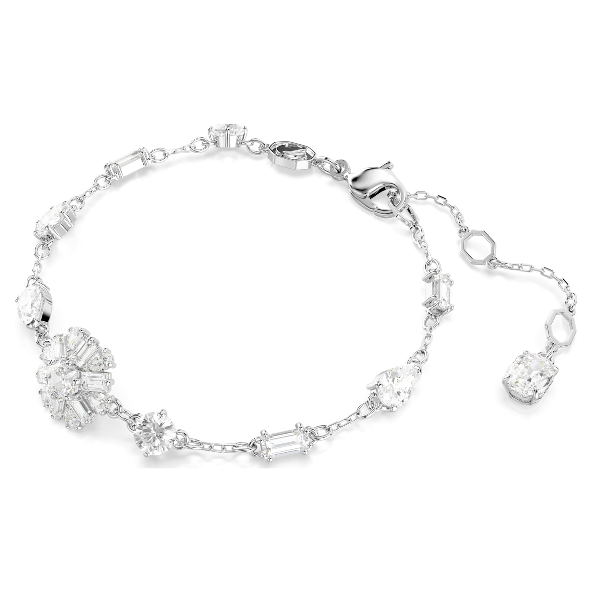 Idyllia - Flocon de Neige - Blanc Argenté - Bracelet - Swarovski