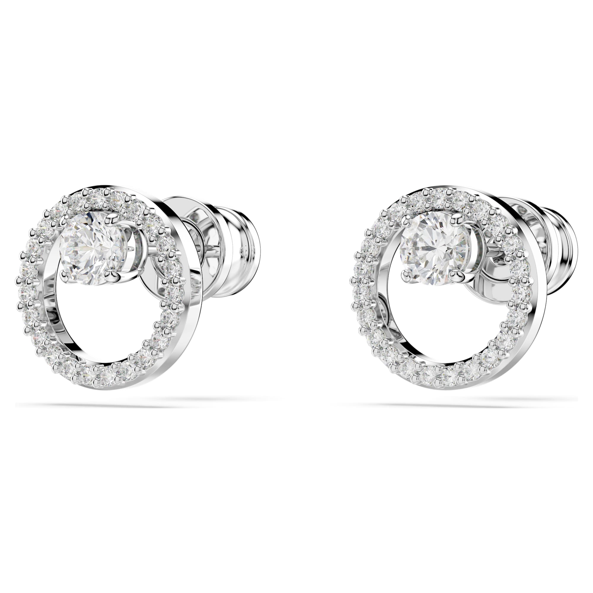 Constella - Blanc Argenté - Clous d'oreilles - Swarovski