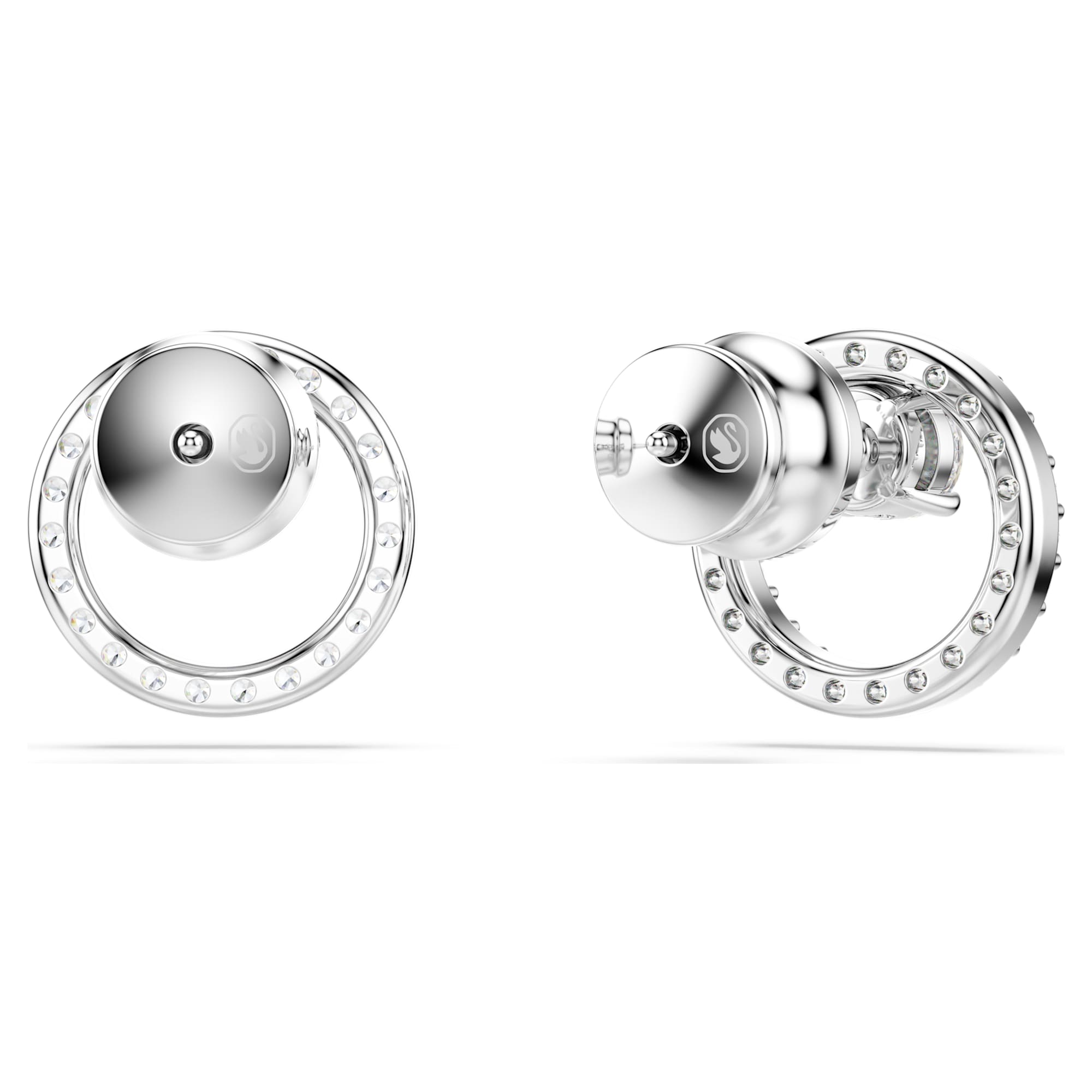 Constella - White Silver - Stud earrings - Swarovski