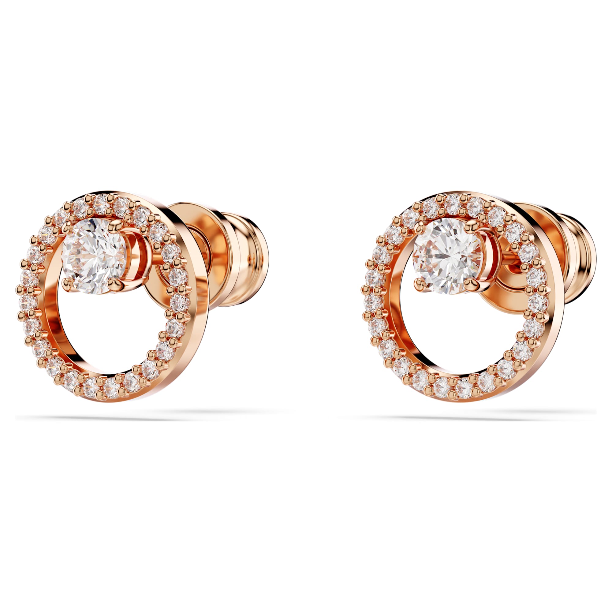 Constella - White Rose Gold - Stud earrings - Swarovski