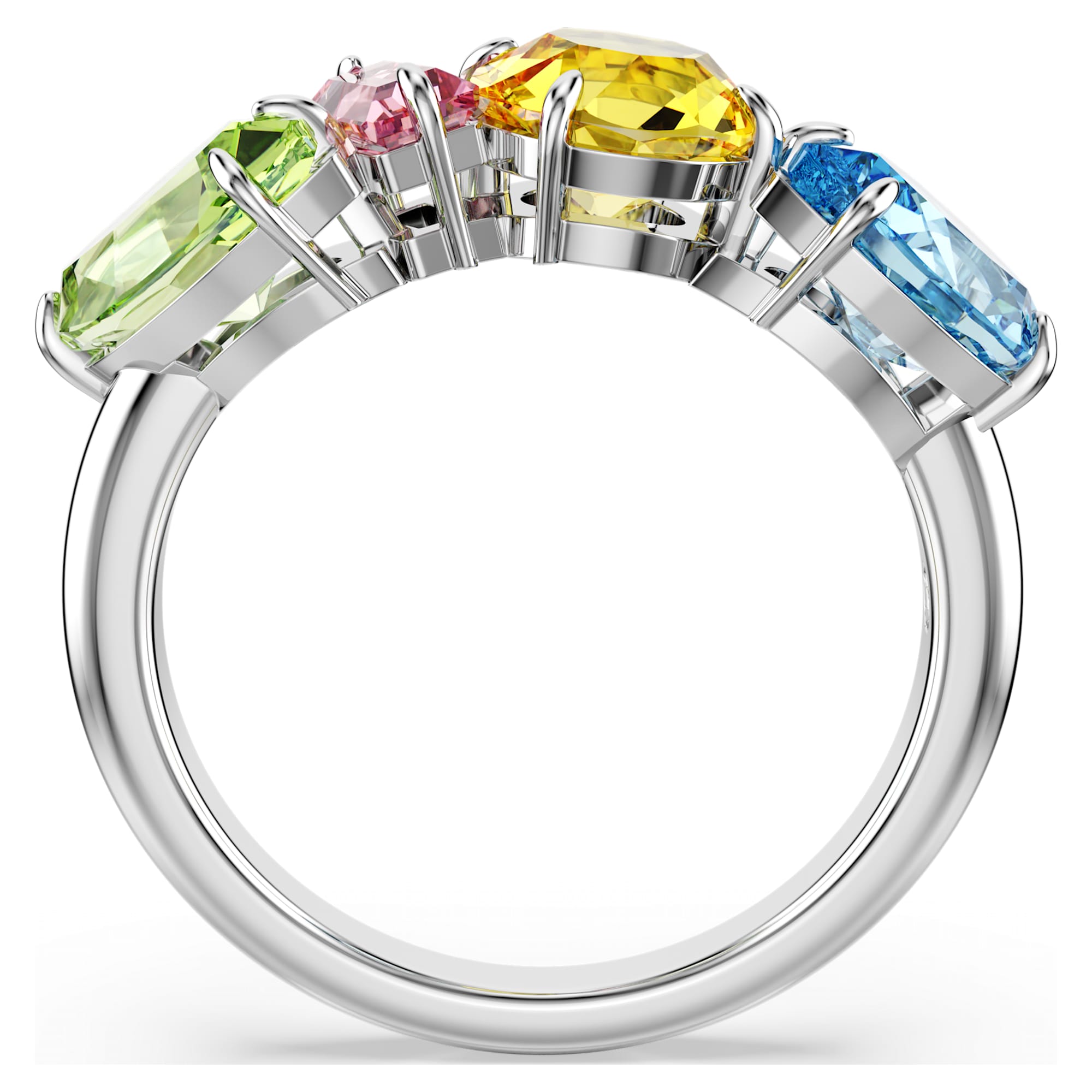 Gema - Multicolor Silver - Ring - Swarovski