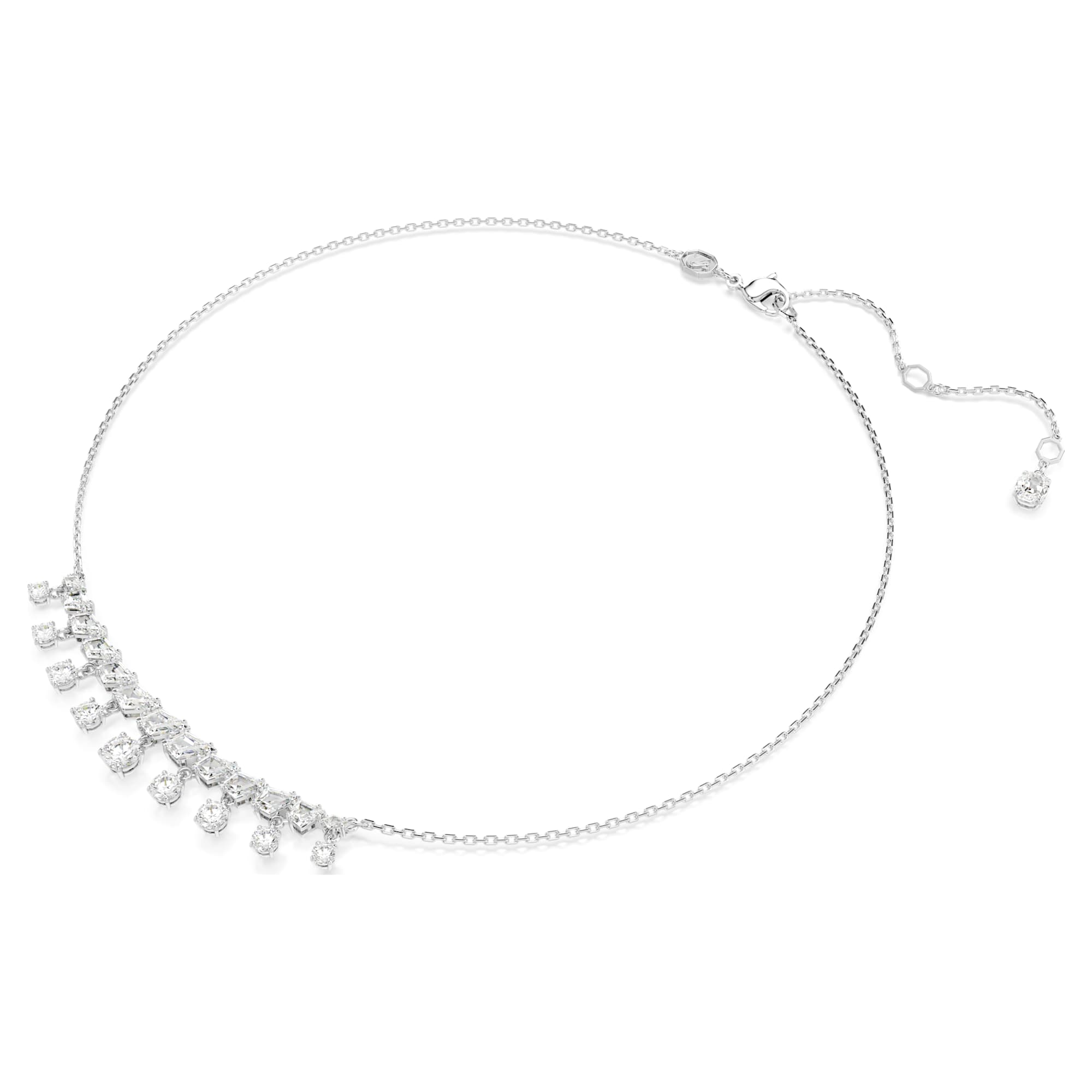 Idyllia - Snowflake - Silver White - Necklace - Swarovski