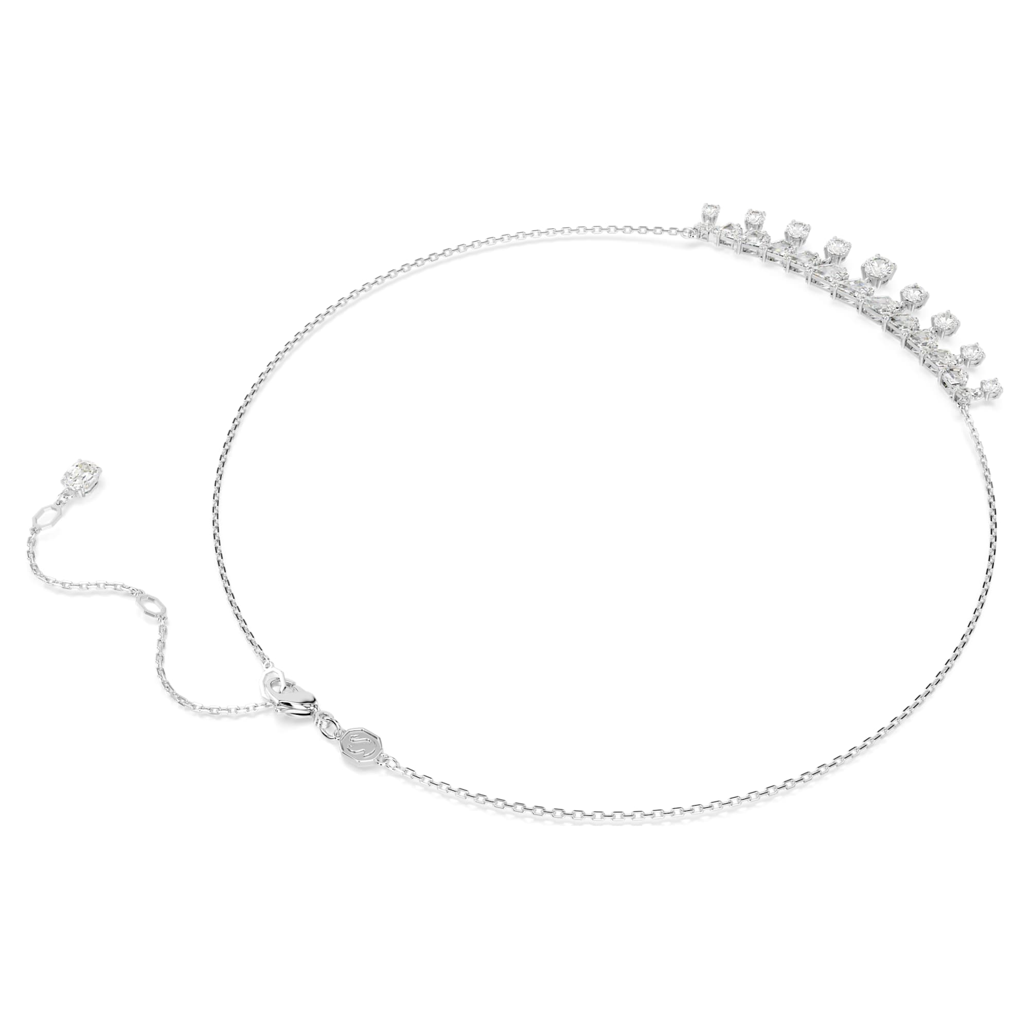 Idyllia - Snowflake - Silver White - Necklace - Swarovski