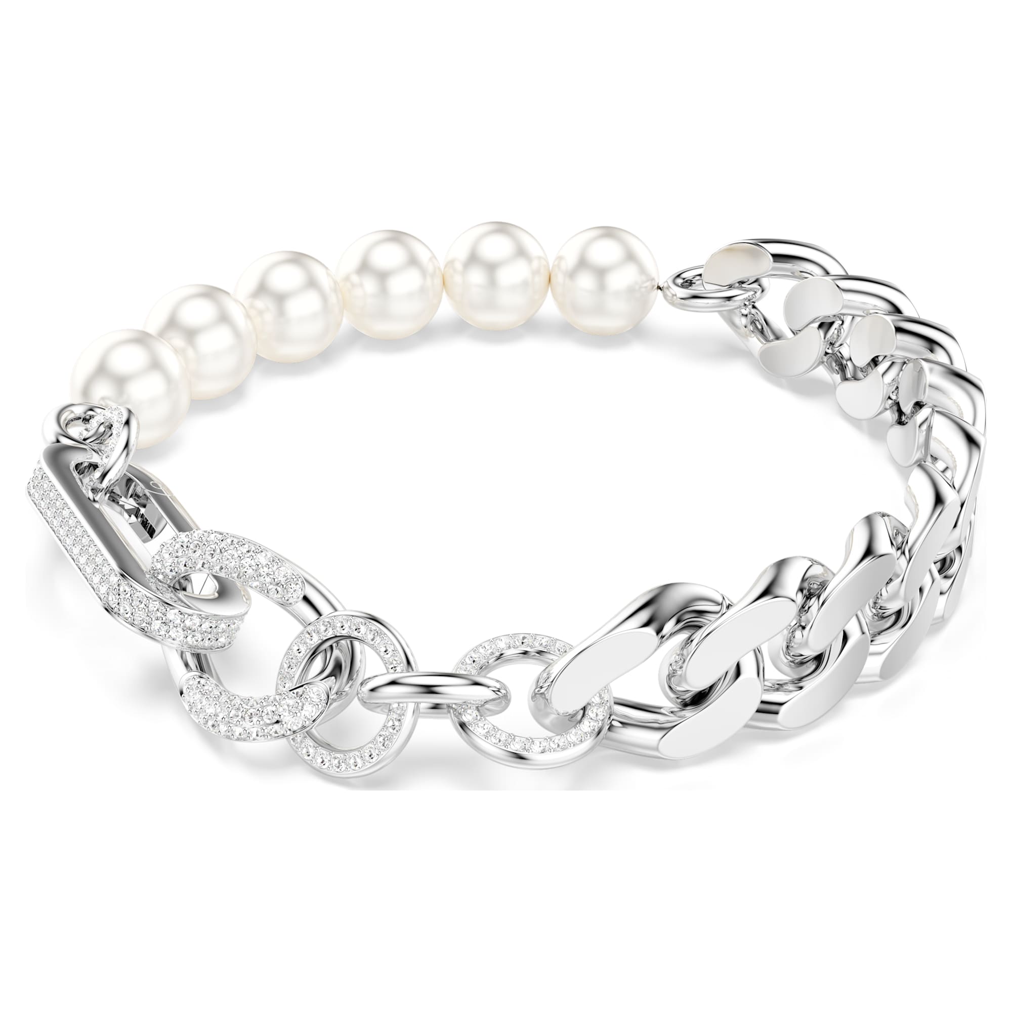 Dextera - Pearl - Silver White - Bracelet - Swarovski