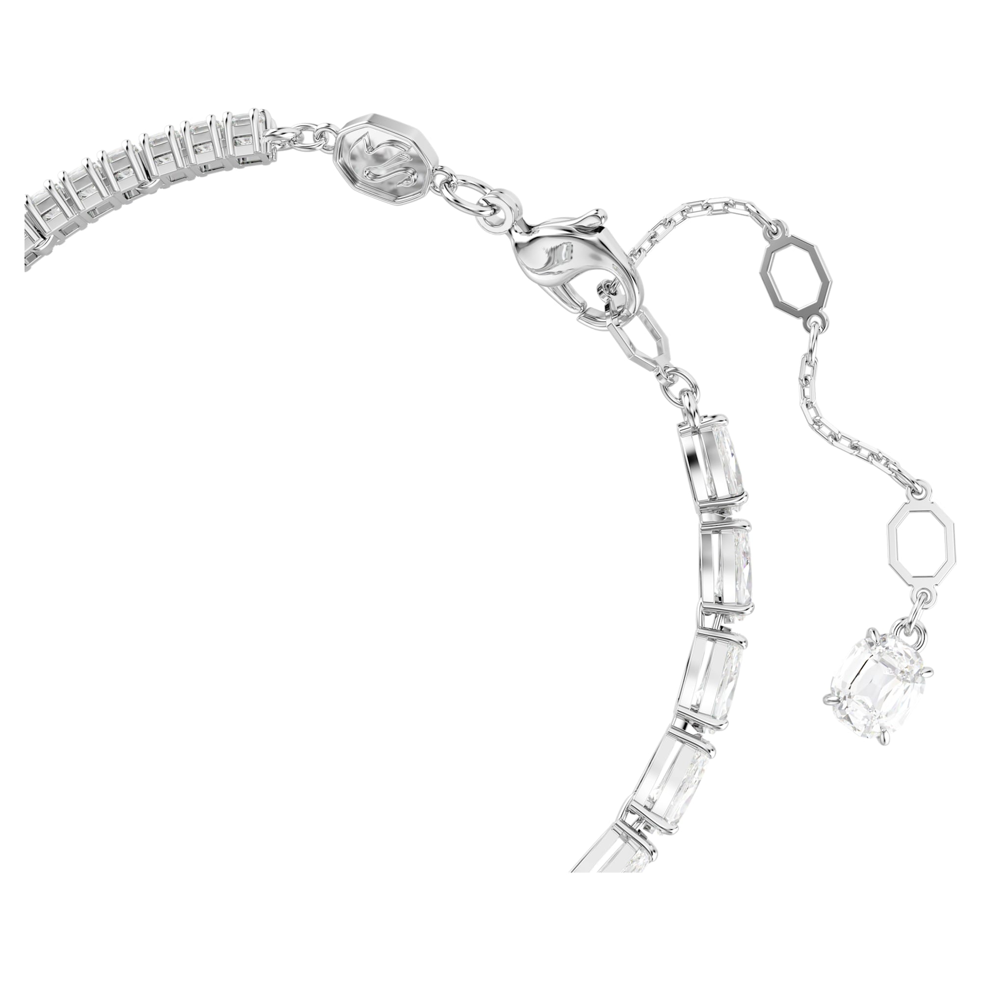 Matrix - White Silver - Bracelet - Swarovski